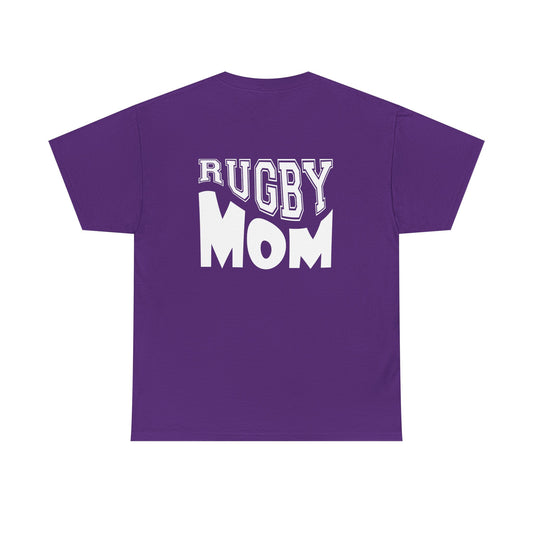 Rugby Mom Unisex Heavy Cotton Tee - Sporty Graphic T-shirt for Rugby Fans