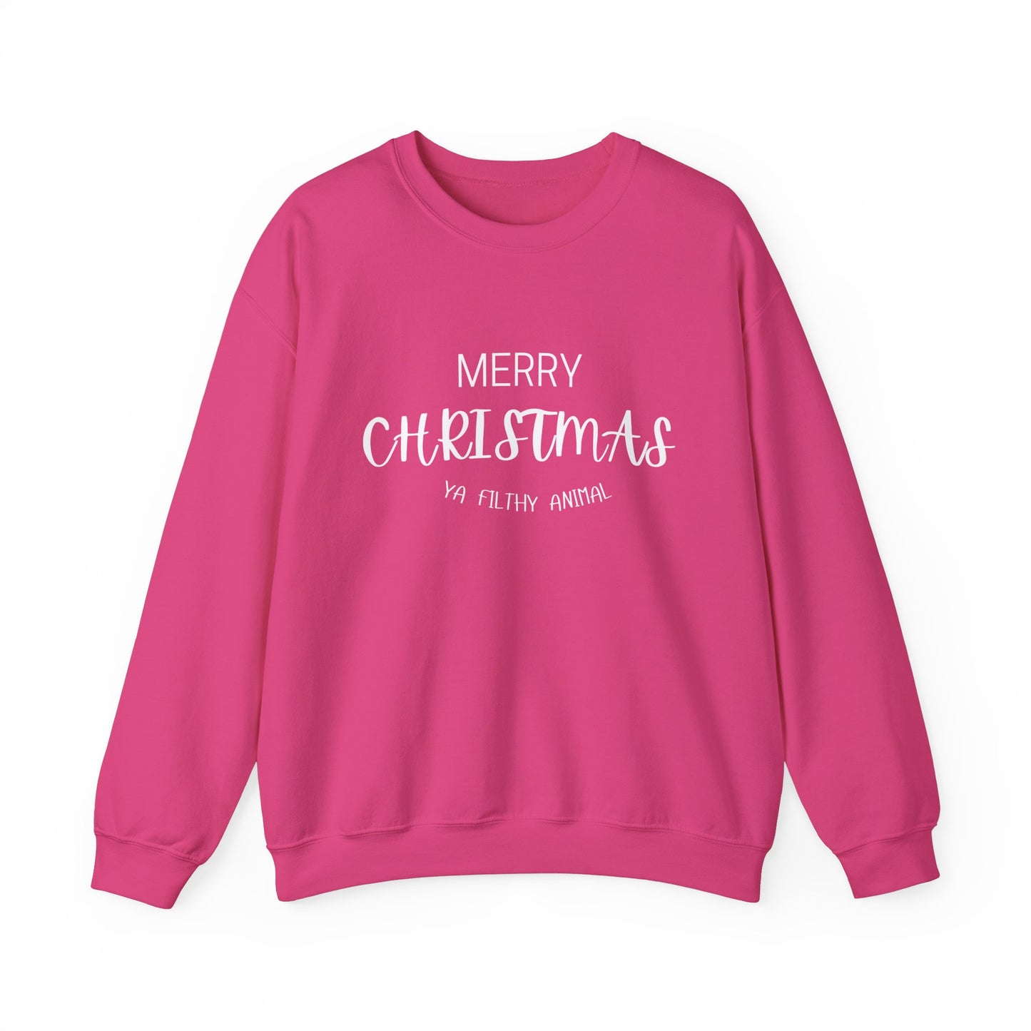 Merry Christmas Ya Filthy Animal Sweatshirt | Unisex Heavy Blend™ Crewneck