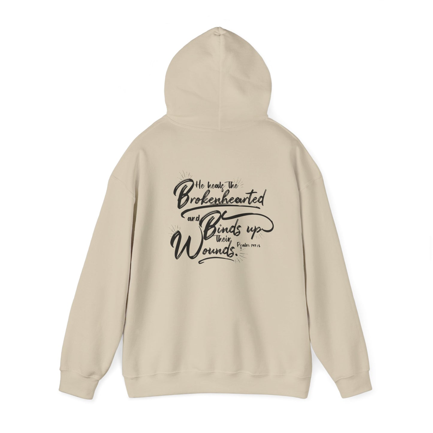 Faith & Comfort Unisex Hooded Sweatshirt - Healing Heart Design