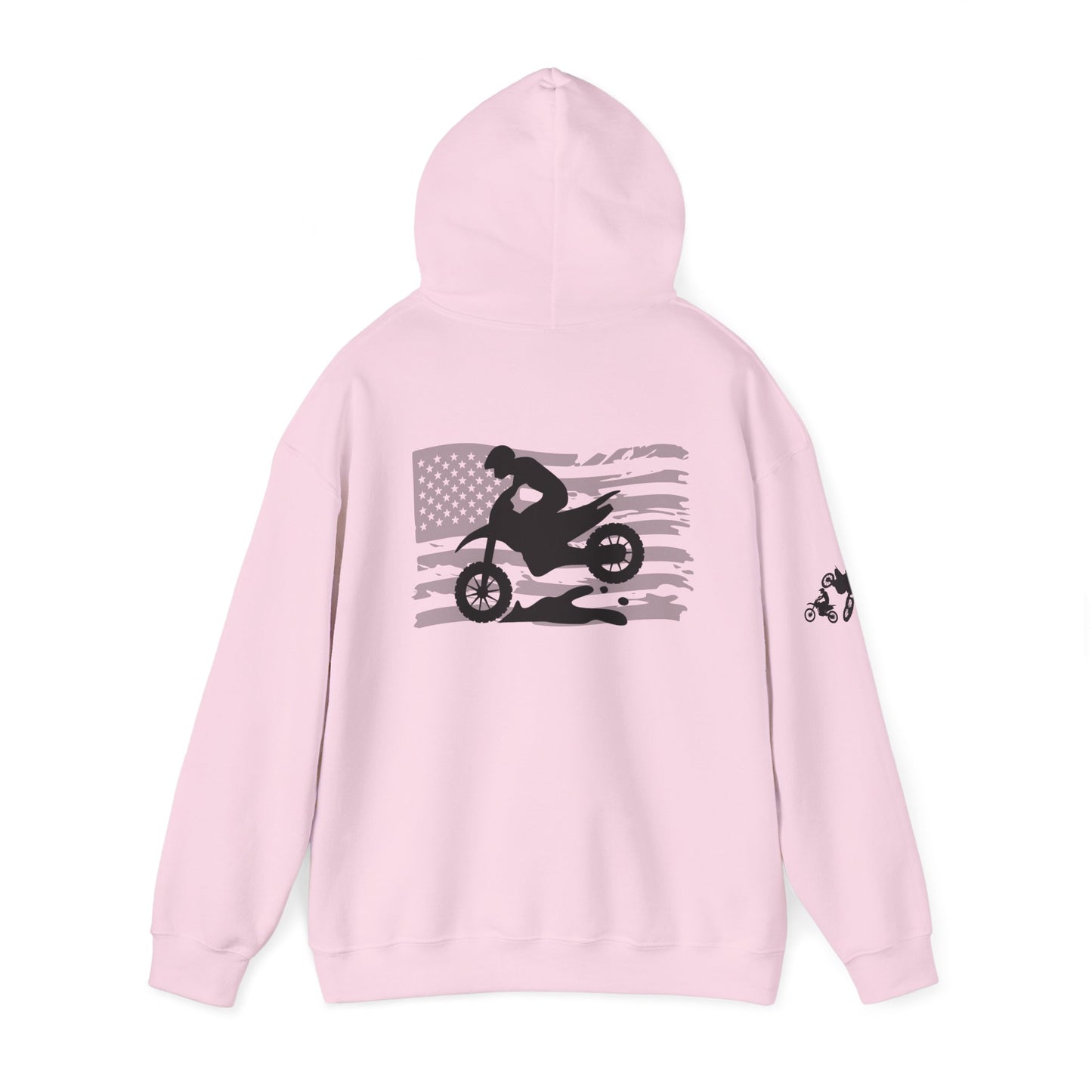 Race Mom America Unisex Heavy Blend™ Hoodie - Perfect Gift for Motocross Enthusiasts