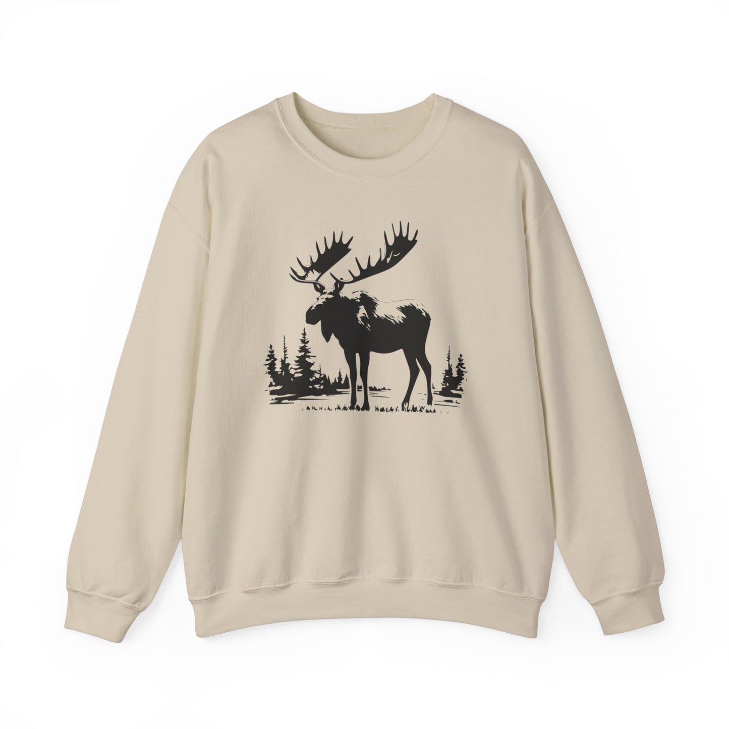 Moose Graphic Unisex Crewneck Sweatshirt - Cozy Nature Apparel