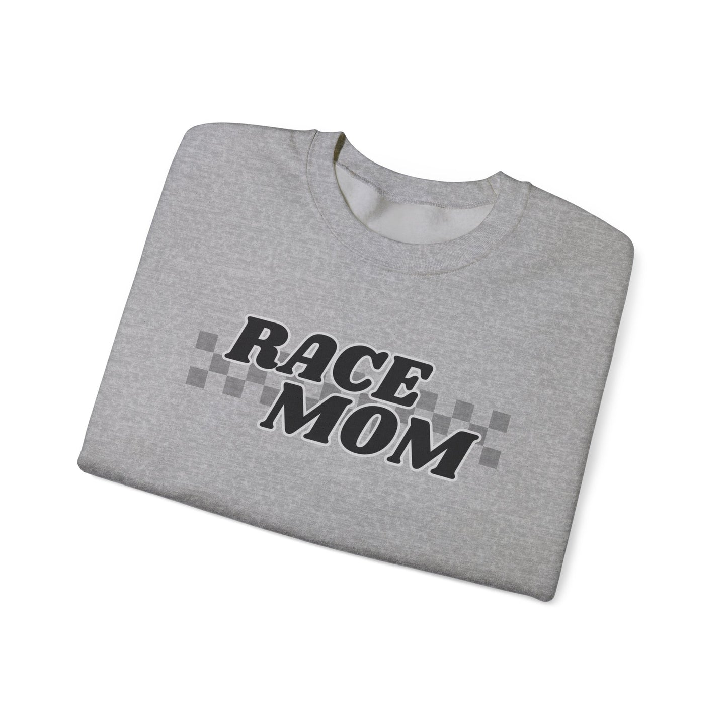 Race Mom Unisex Heavy Blend™ Crewneck Sweatshirt - Perfect Gift for Racing Enthusiast Moms