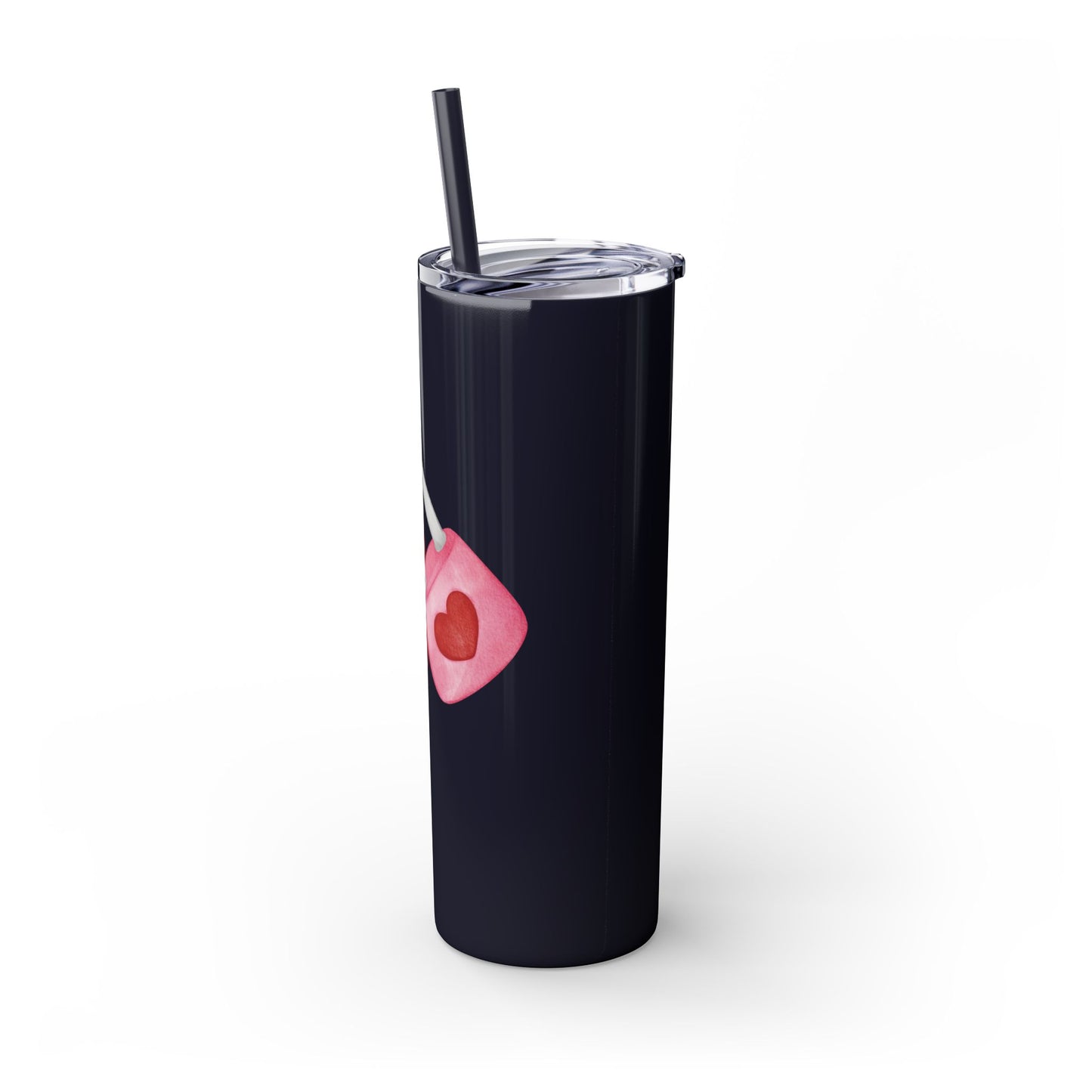 Valentine's Day Love Lock Skinny Tumbler with Straw - 20oz