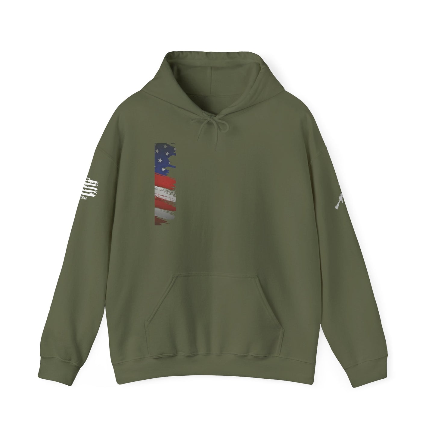 Patriotic Unisex Heavy Blend Hooded Sweatshirt | American Flag Design