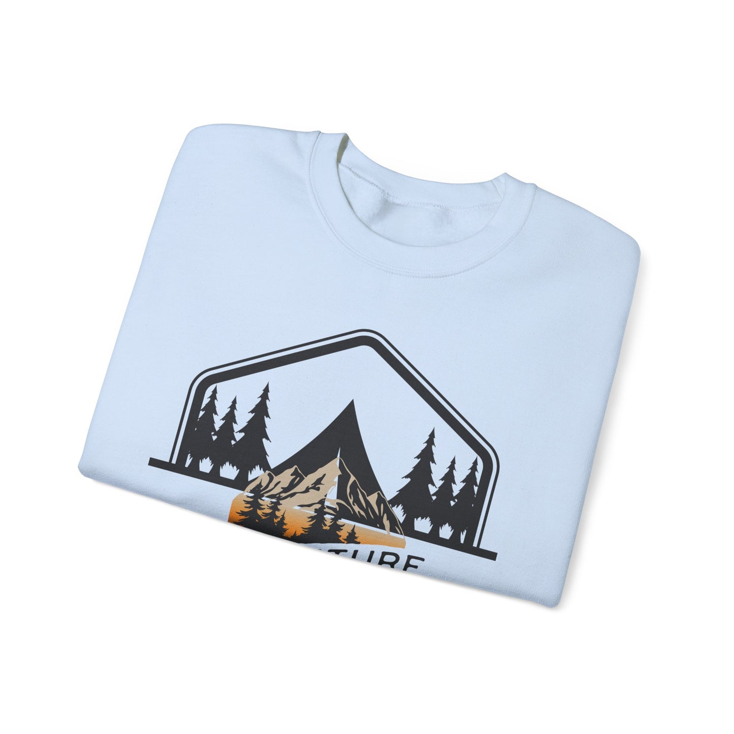 Adventure Awaits Unisex Heavy Blend™ Crewneck Sweatshirt - Perfect for Outdoor Enthusiasts