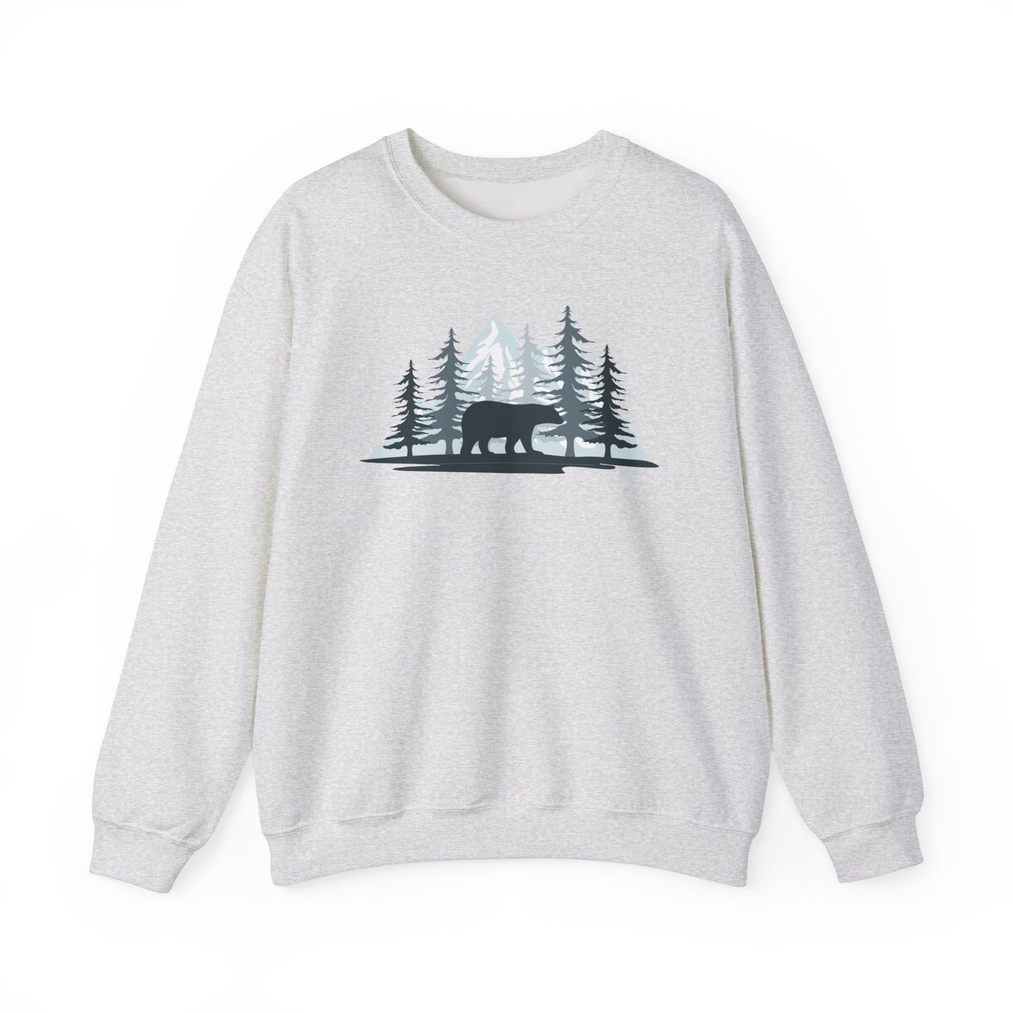 Nature-Inspired Bear Sweatshirt - Unisex Heavy Blend™ Crewneck