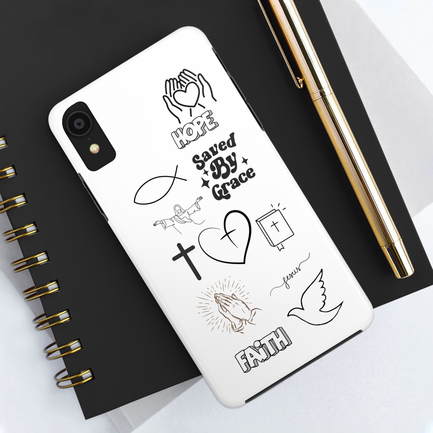 Inspirational Tough Phone Case - Faith, Hope & Grace Design