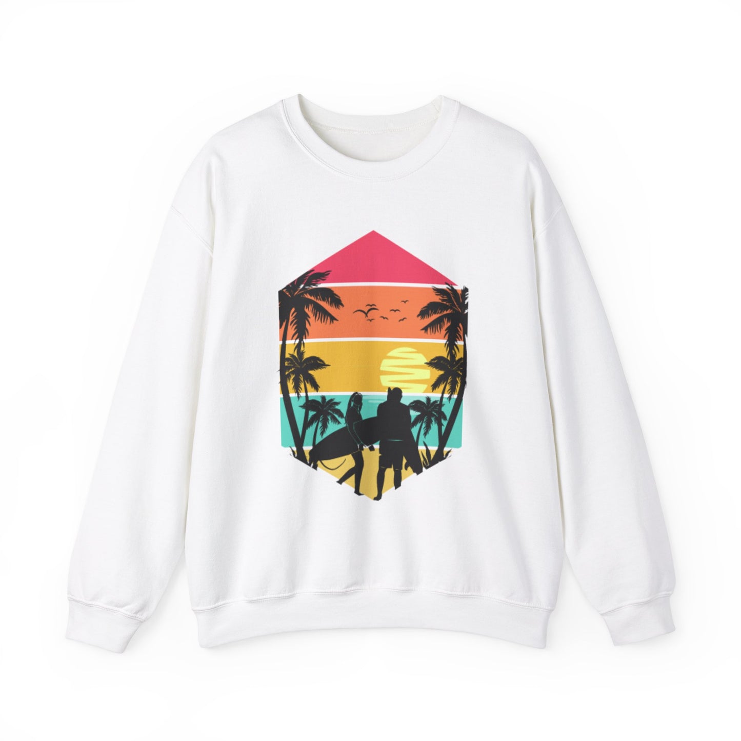 Surfing Hang Loose - Unisex Heavy Blend™ Crewneck Sweatshirt