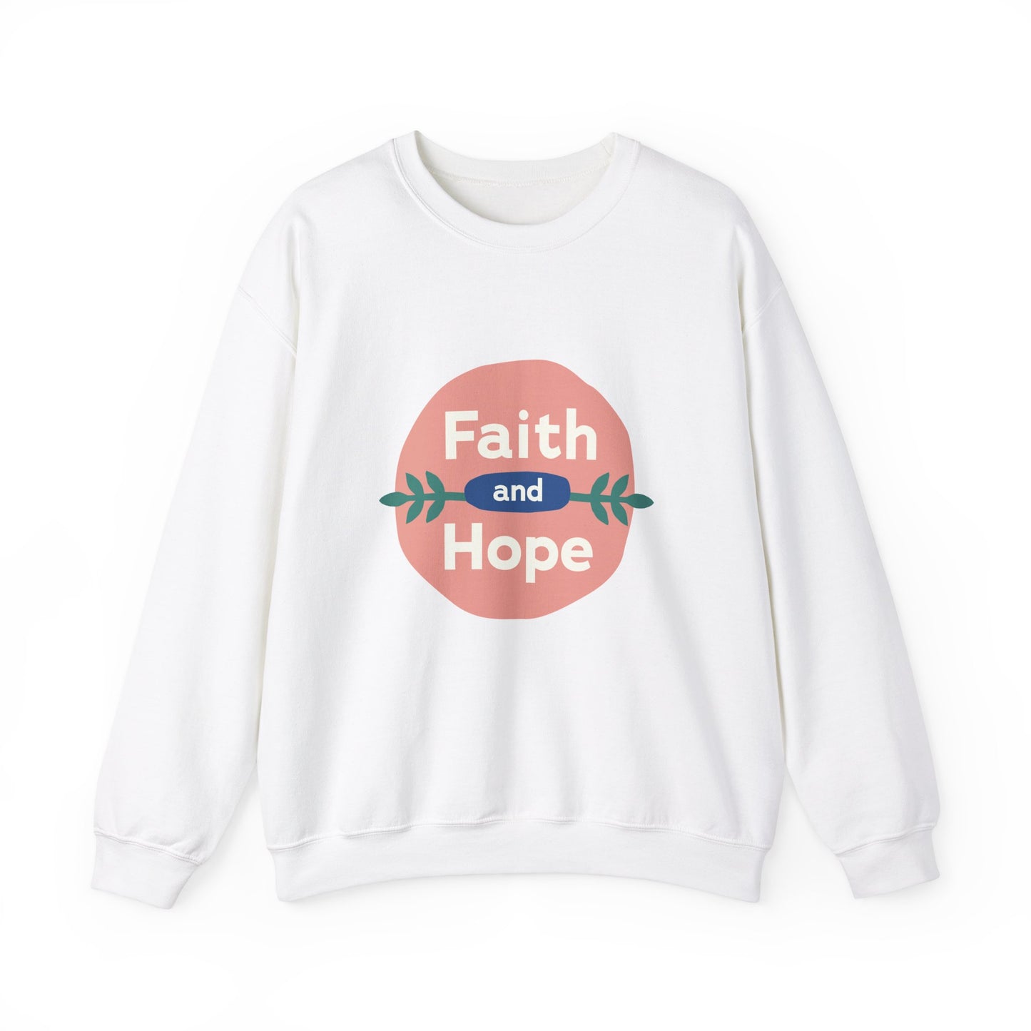 Faith and Hope Unisex Crewneck Sweatshirt - Cozy, Inspirational Apparel
