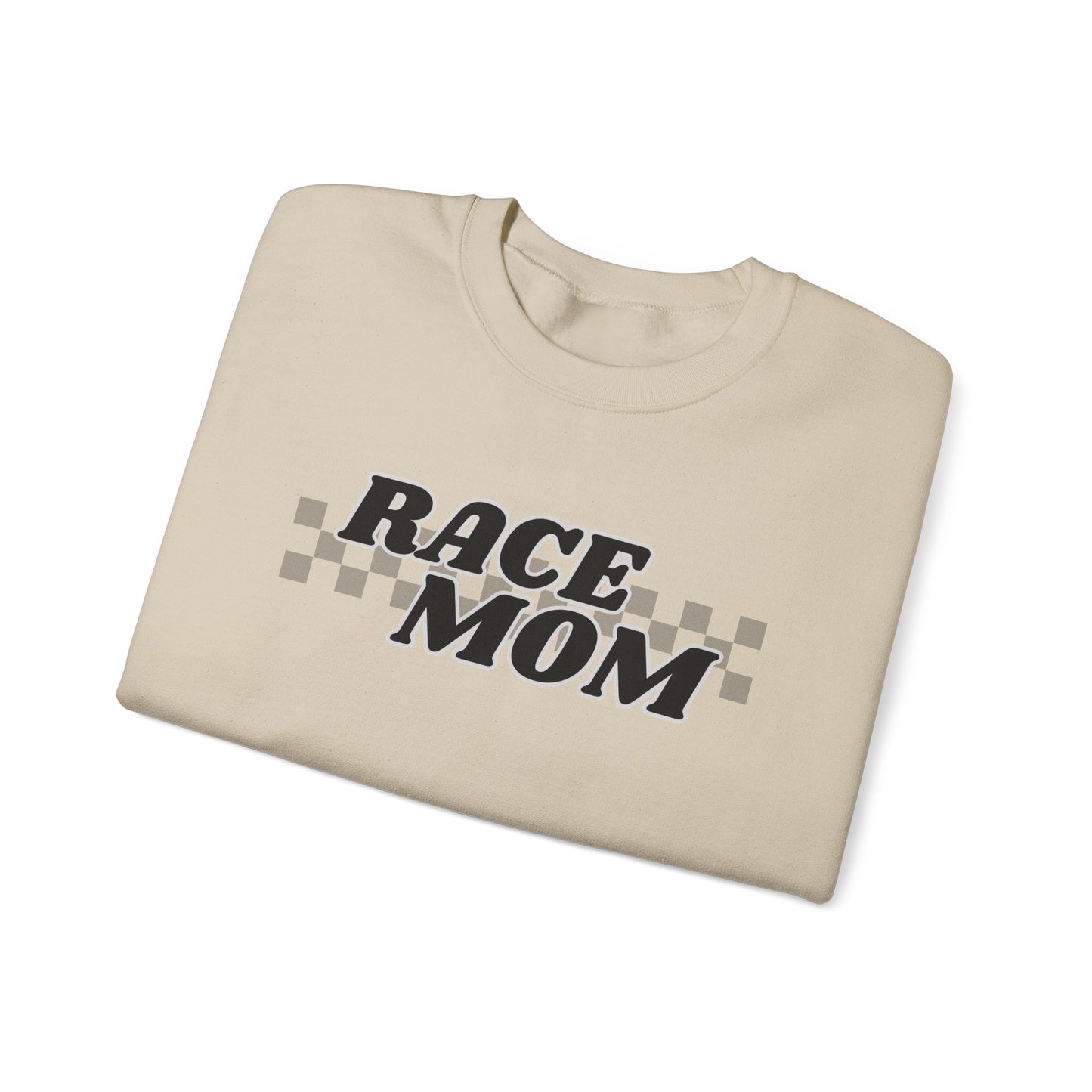 Race Mom Unisex Heavy Blend™ Crewneck Sweatshirt - Perfect Gift for Racing Enthusiast Moms