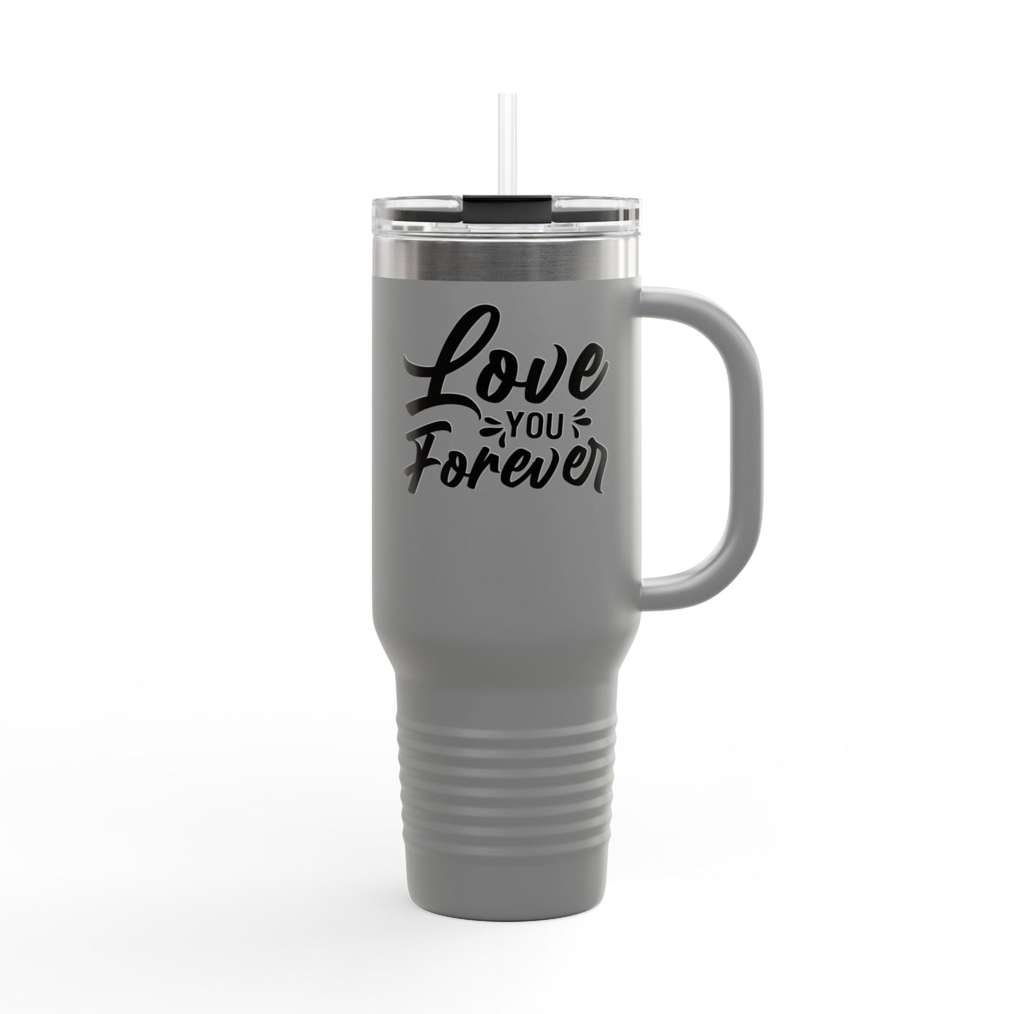 40oz Insulated Travel Mug with 'Love You Forever' Design - Perfect for Daily Hydration and Gifting