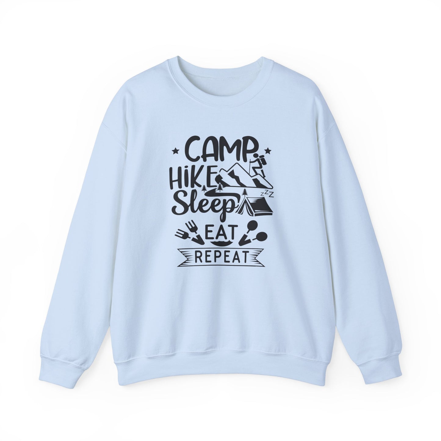 Adventure Camp Sweatshirt - "Camp Hike Sleep Eat Repeat"