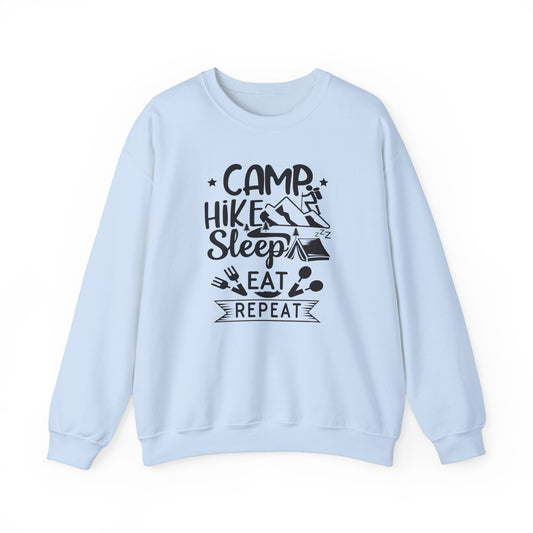 Adventure Camp Sweatshirt - "Camp Hike Sleep Eat Repeat"