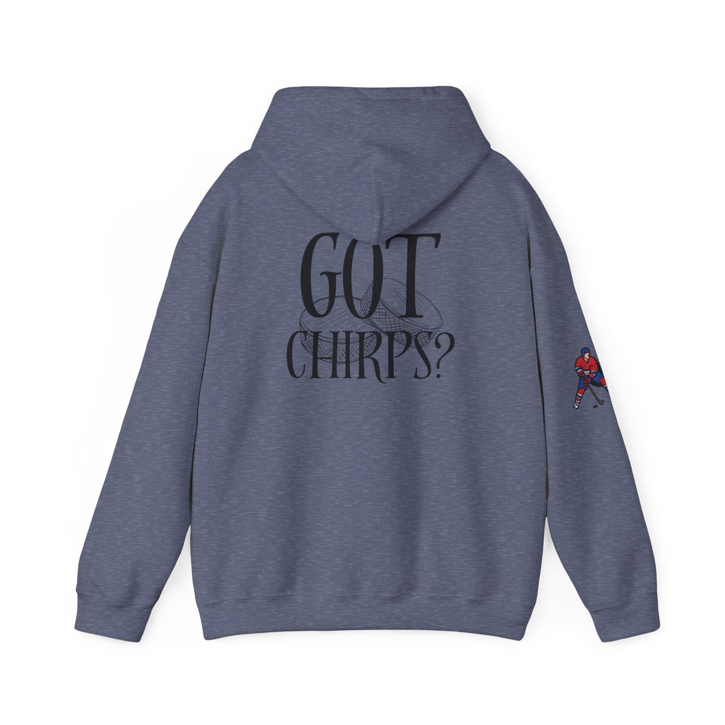 Spokane Chiefs  Red Hockey Sweatshirt | Unisex Heavy Blend™ Hooded Sweatshirt for Fans " Got Chirps?"