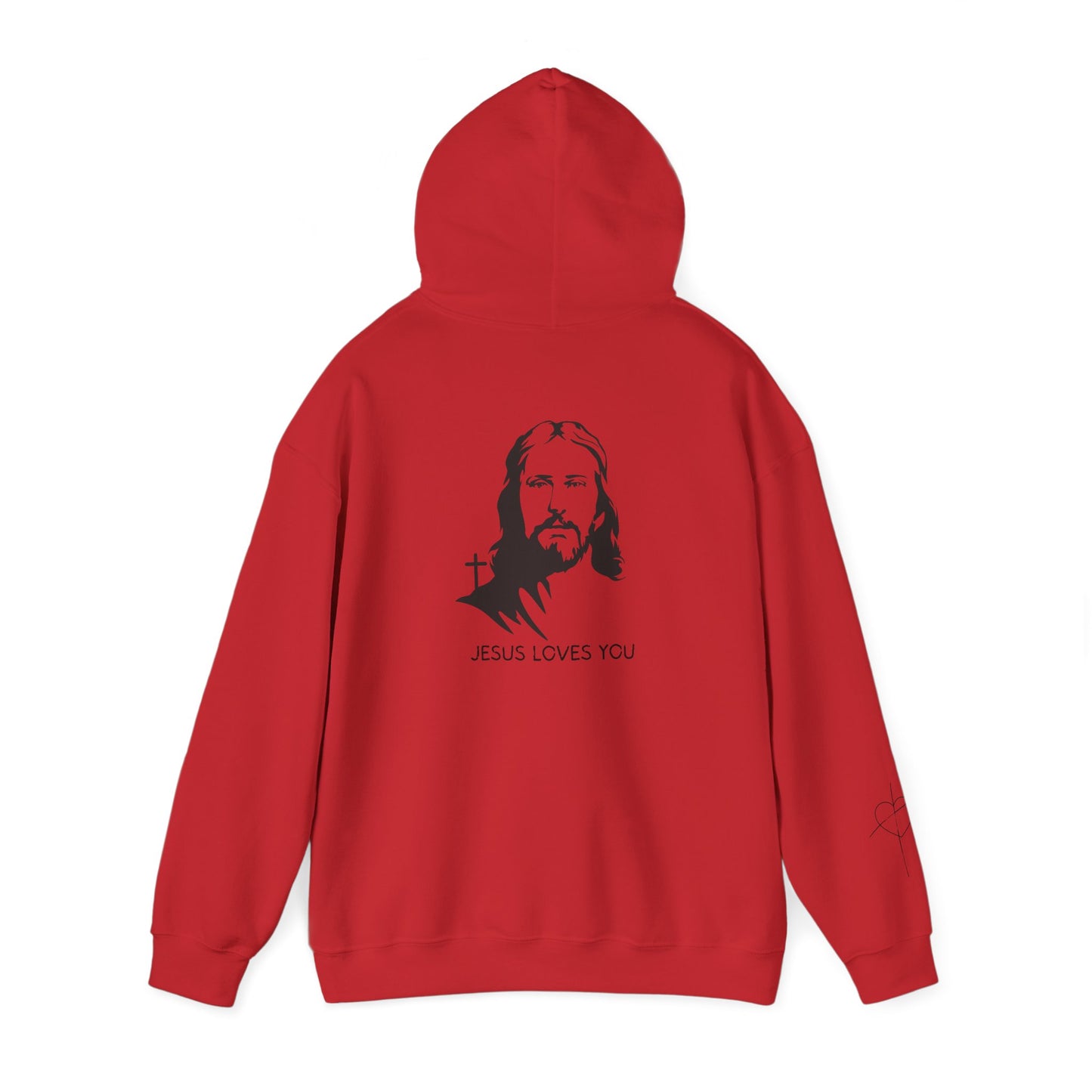 Unisex Heavy Blend™ Hoodie - "Jesus Loves You" Inspirational Sweatshirt