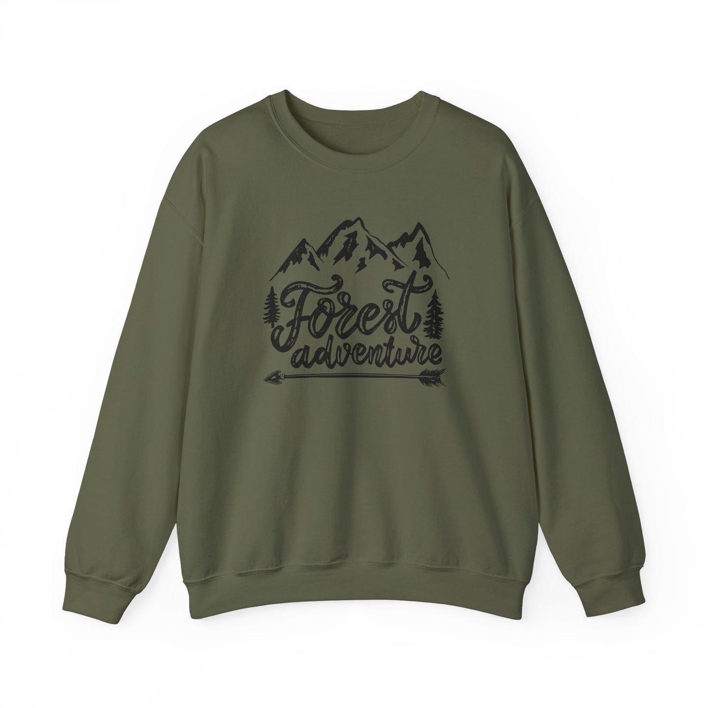 Forest Adventure Unisex Heavy Blend Crewneck Sweatshirt | Perfect for Outdoor Lovers