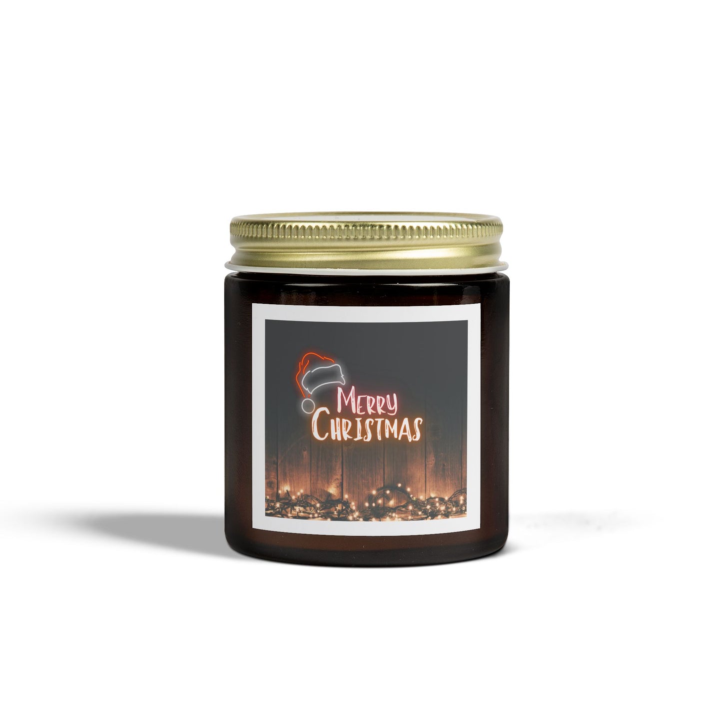 Merry Christmas Scented Candles - Coconut Apricot Wax (4oz, 9oz)