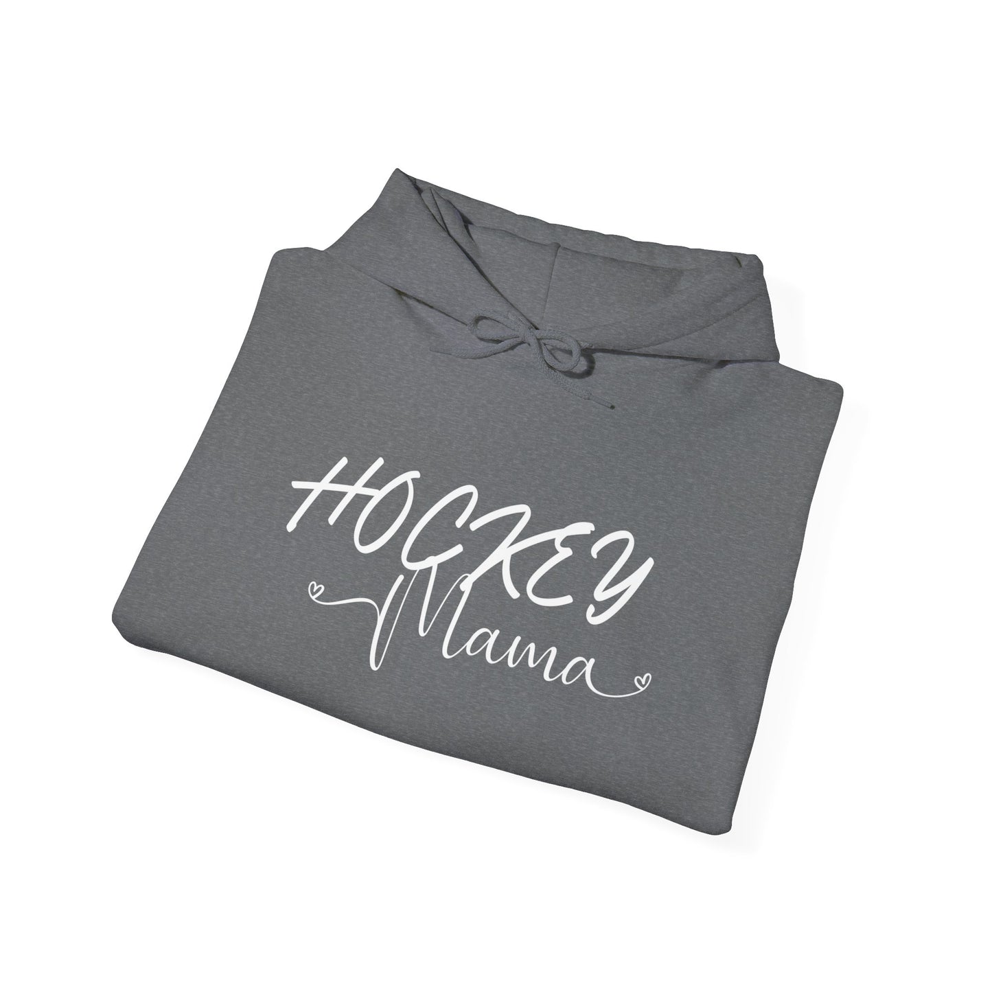 Hockey Mama Cursive White Unisex Heavy Blend Hooded Sweatshirt