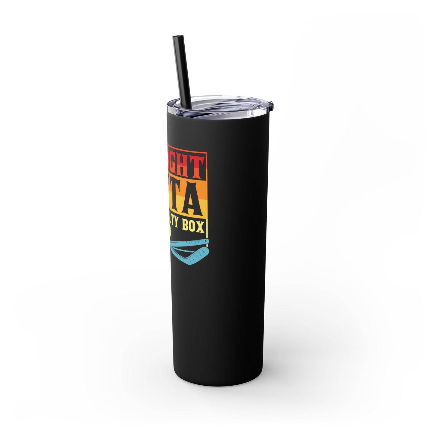 Straight Outta The Penalty Box 20oz Skinny Tumbler with Straw - Fun & Functional Drinkware