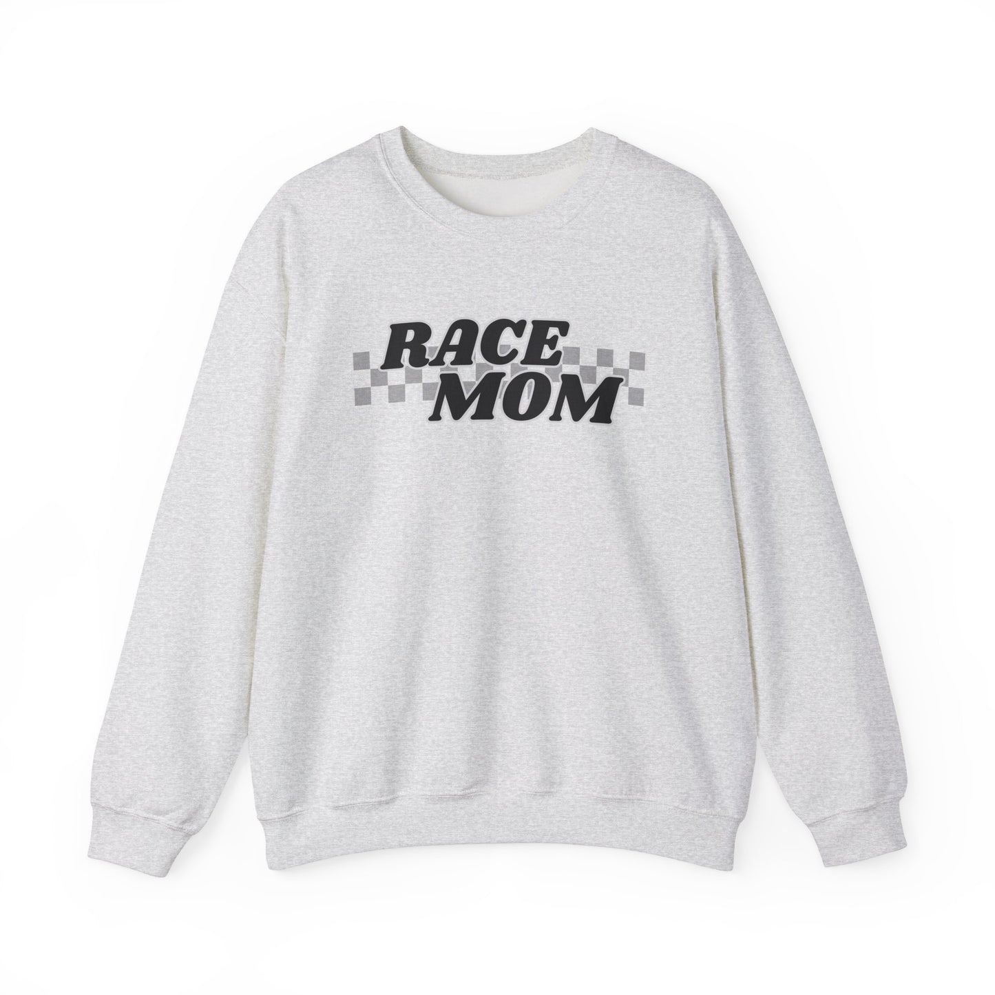 Race Mom Unisex Heavy Blend™ Crewneck Sweatshirt - Perfect Gift for Racing Enthusiast Moms