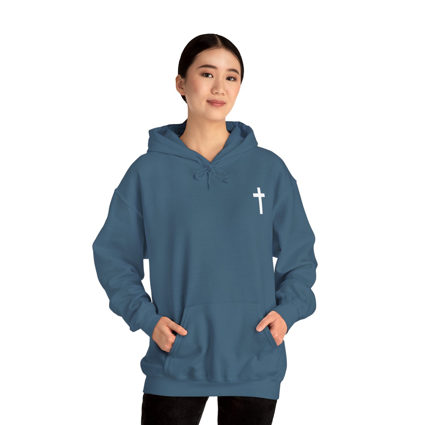 Faith Cross Unisex Heavy Blend™ Hooded Sweatshirt - Comfortable & Stylish for All Occasions