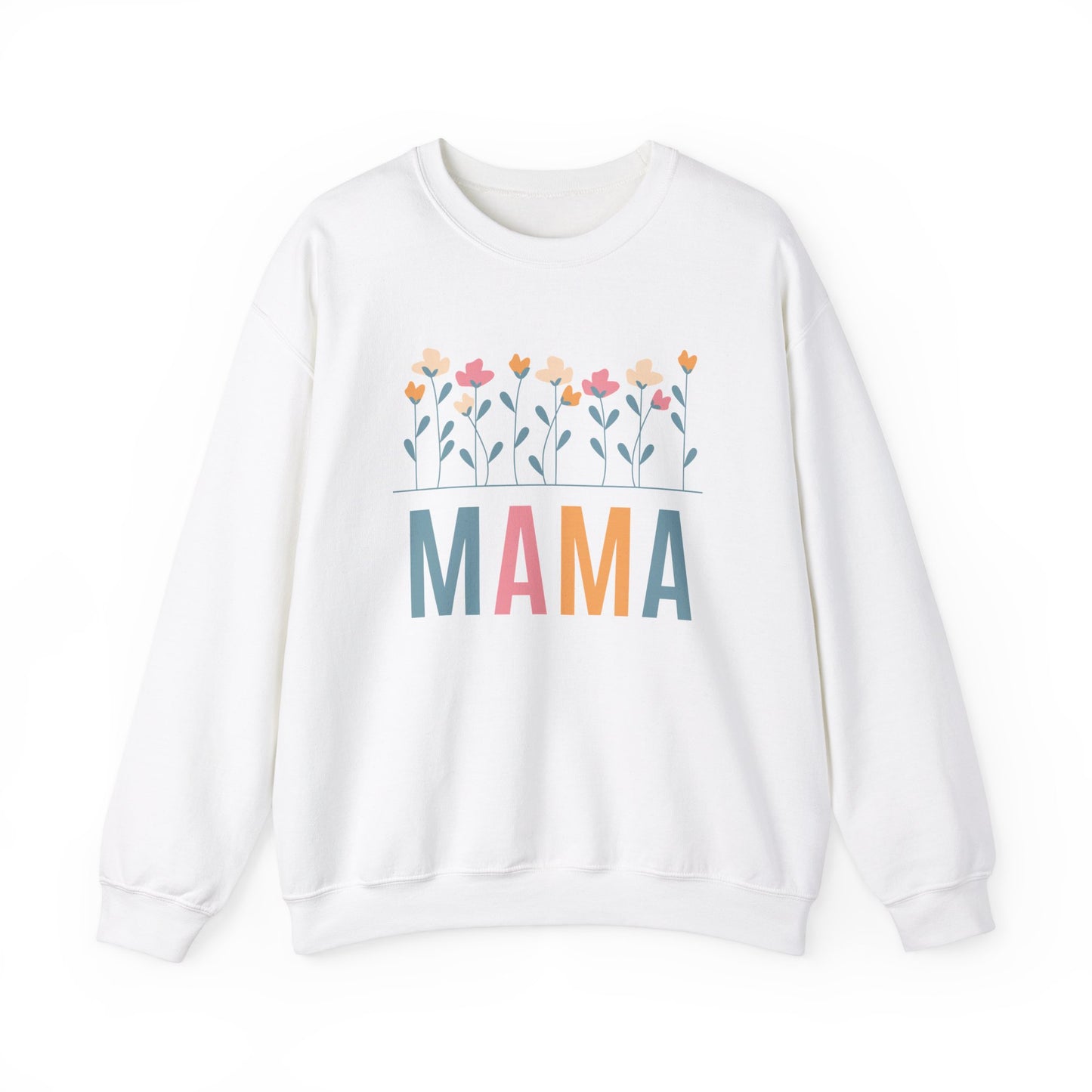 Floral MAMA - Unisex Heavy Blend™ Crewneck Sweatshirt