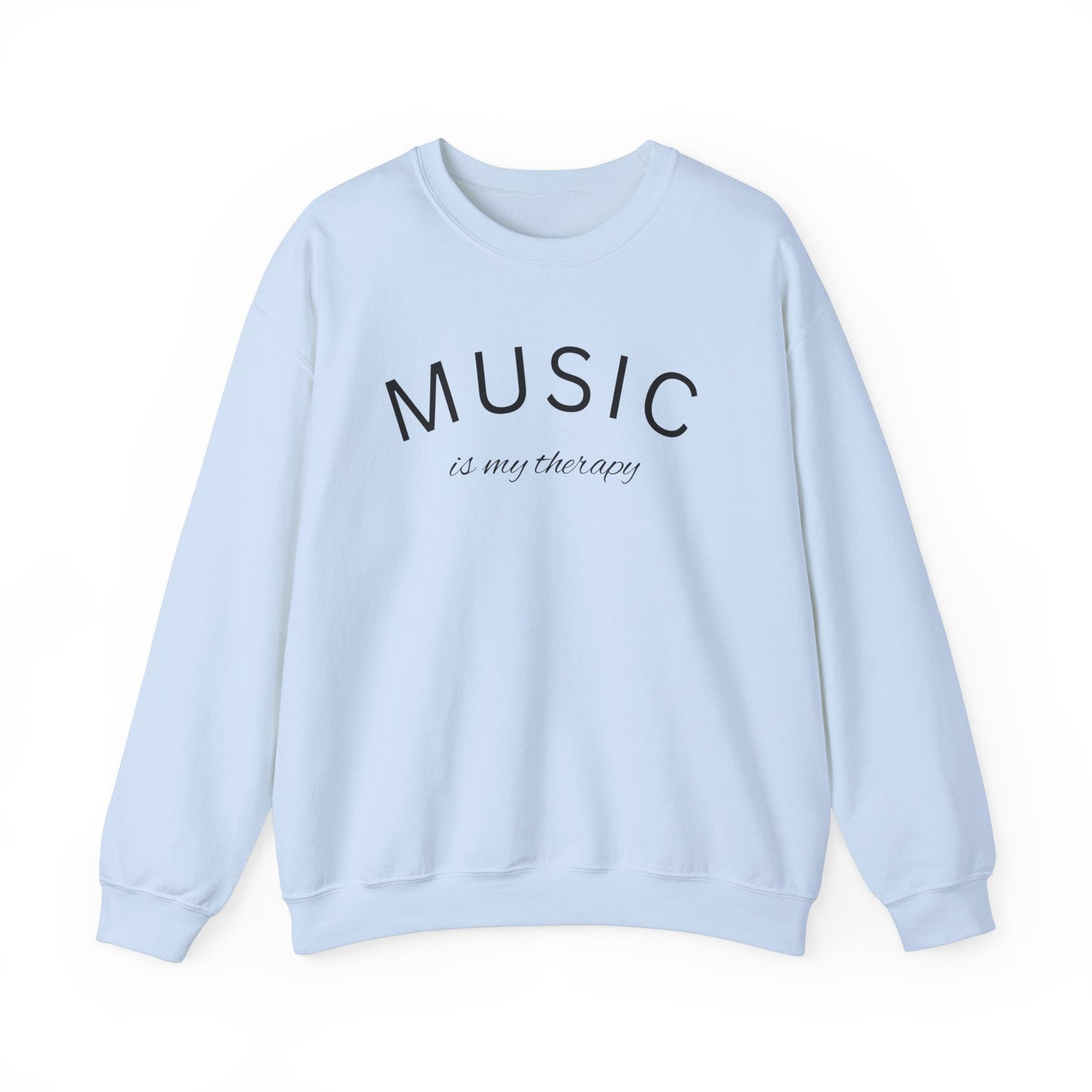 Music is My Therapy Unisex Heavy Blend™ Crewneck Sweatshirt - Cozy and Stylish Gift for Musicians