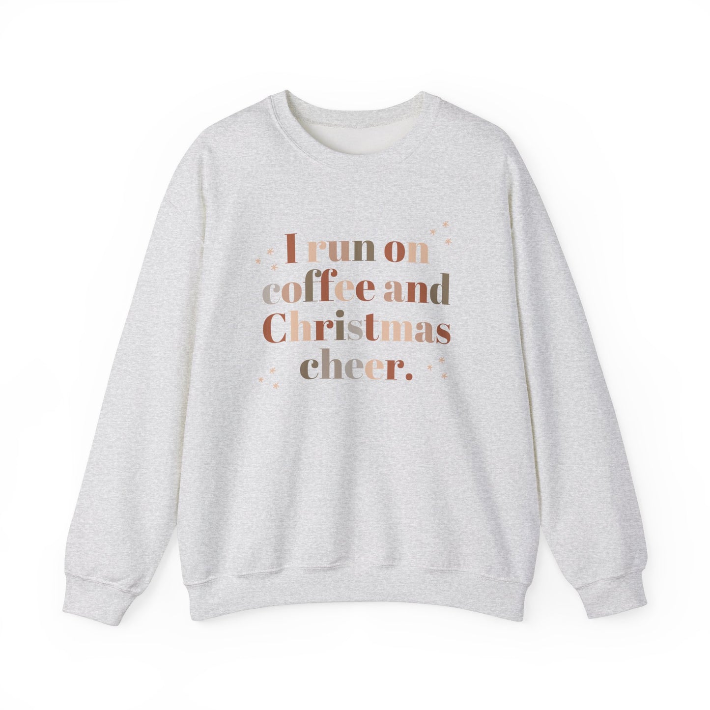 I Run on Coffee and Christmas Cheer - Unisex Crewneck Sweatshirt