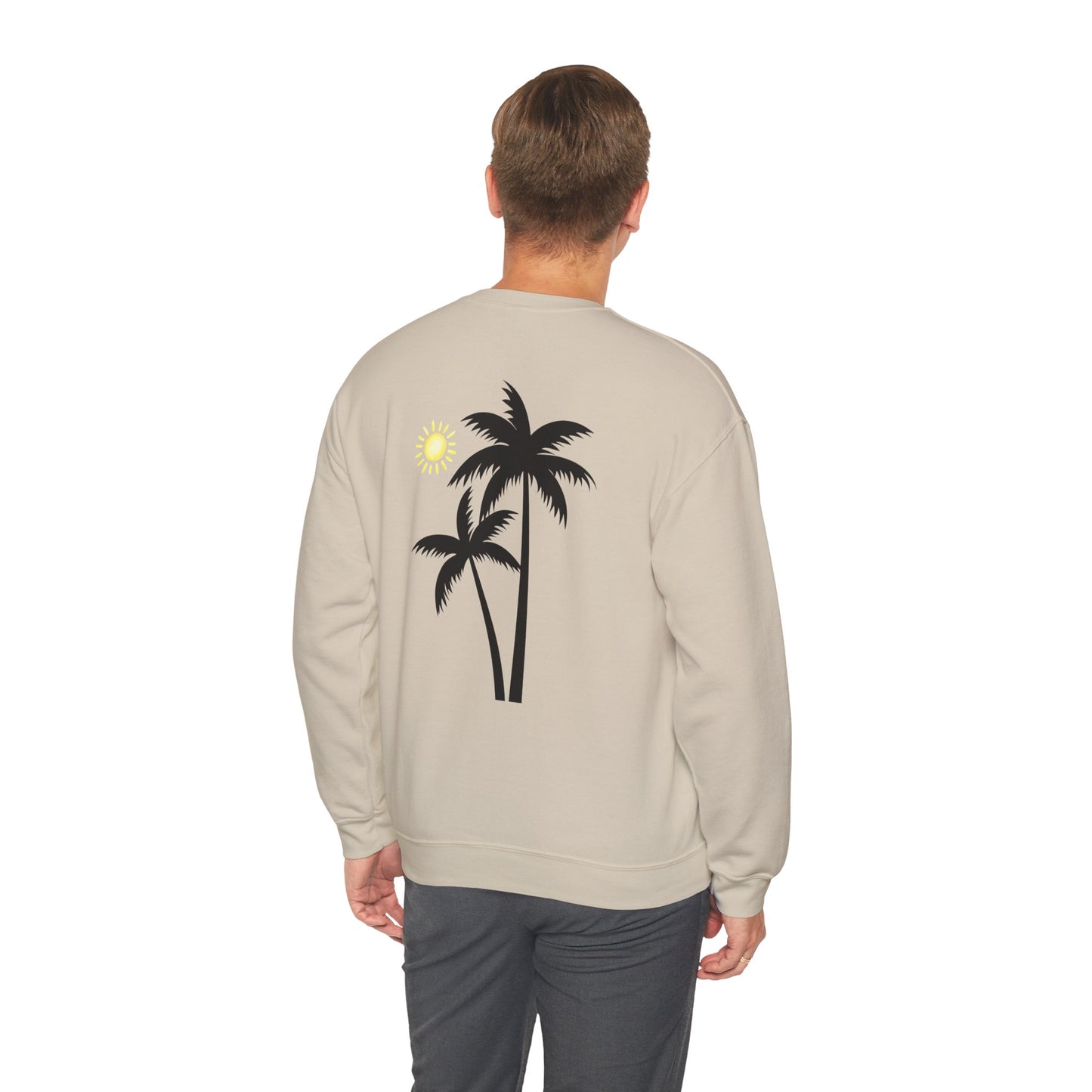 Tropical Vibes Crewneck Sweatshirt - Cool Pineapple and Palm Tree Design