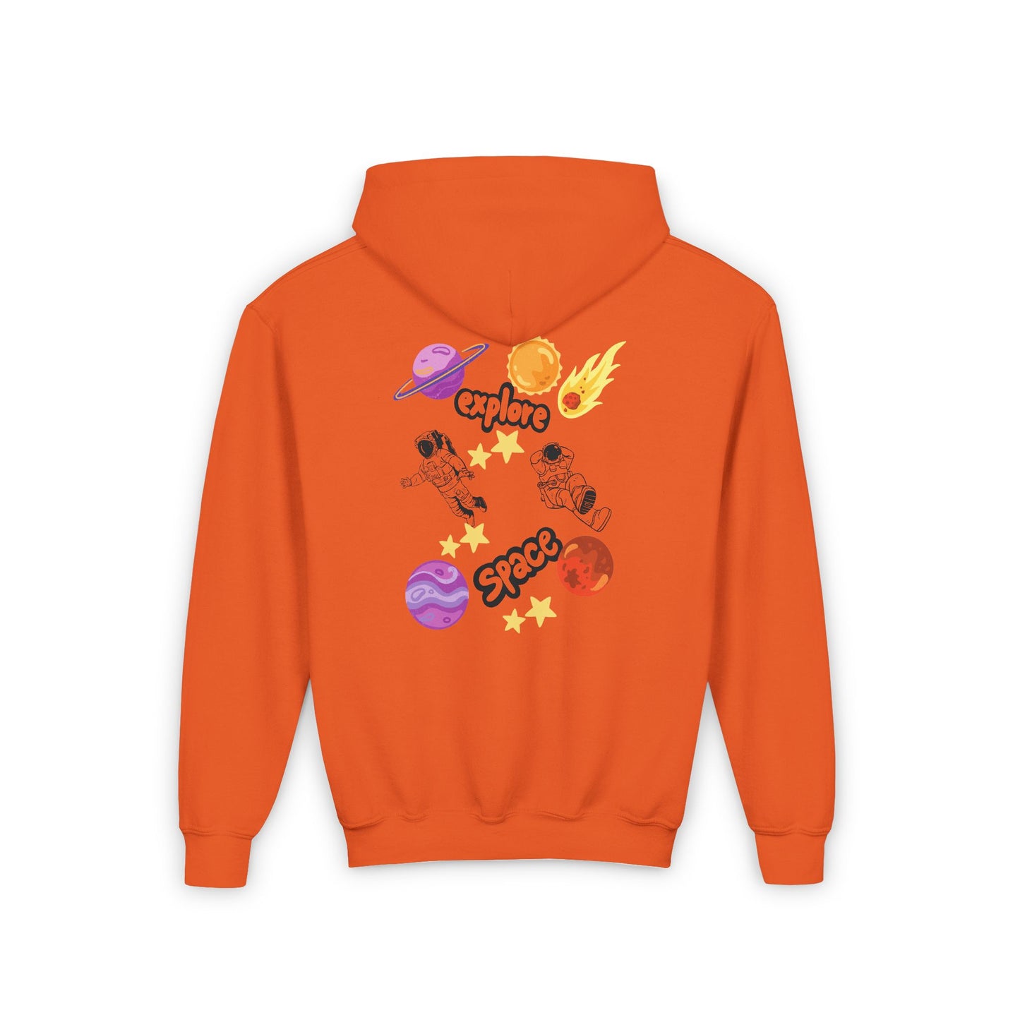 Space and Explore Cartoon - Youth Heavy Blend Hooded Sweatshirt