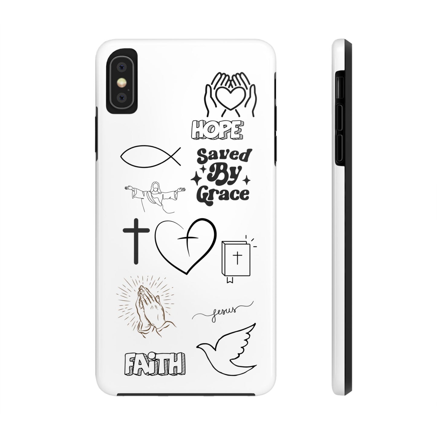 Inspirational Tough Phone Case - Faith, Hope & Grace Design