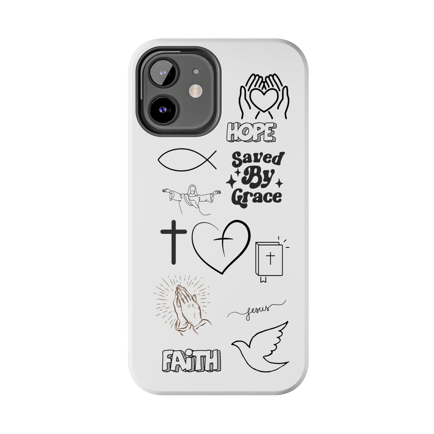 Inspirational Tough Phone Case - Faith, Hope & Grace Design