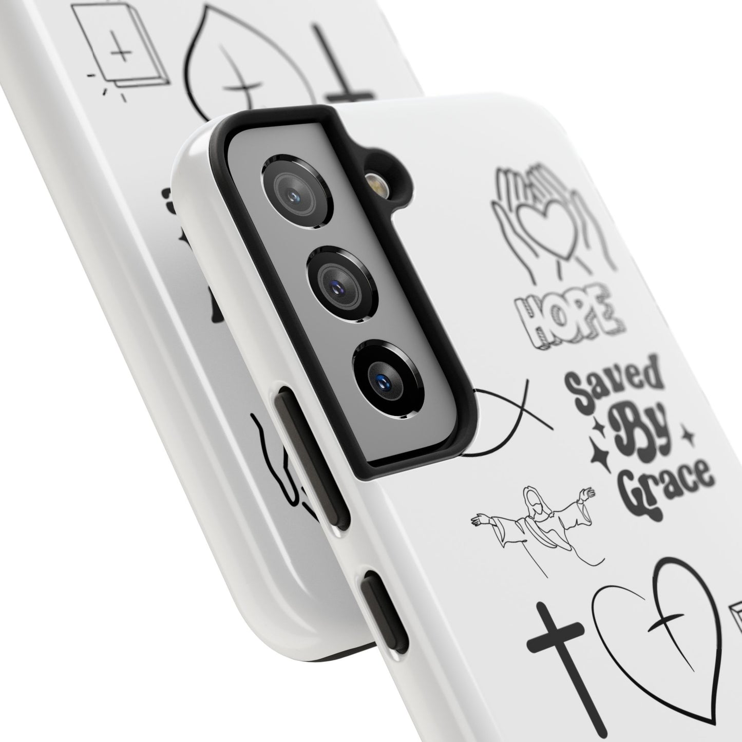 Inspirational Tough Phone Case - Faith, Hope & Grace Design