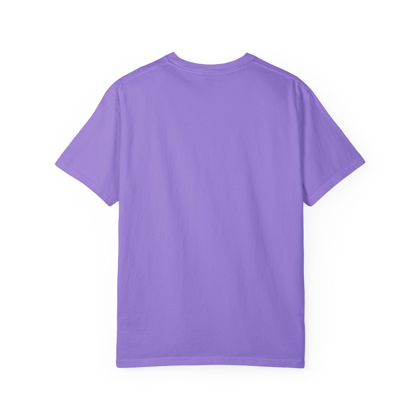 Unisex Garment-Dyed T-Shirt with Sunset and Floral Design - Relaxed Vibe for Nature Lovers