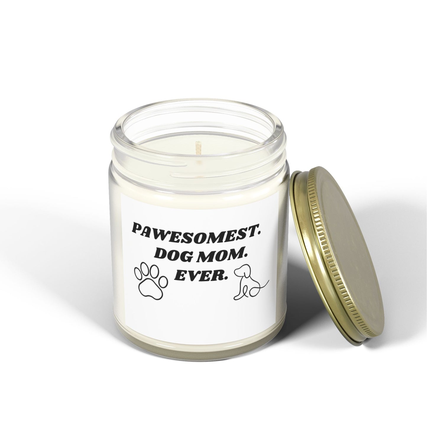 Paw-some Dog Mom Scented Candle - Coconut Apricot Wax - 4oz & 9oz