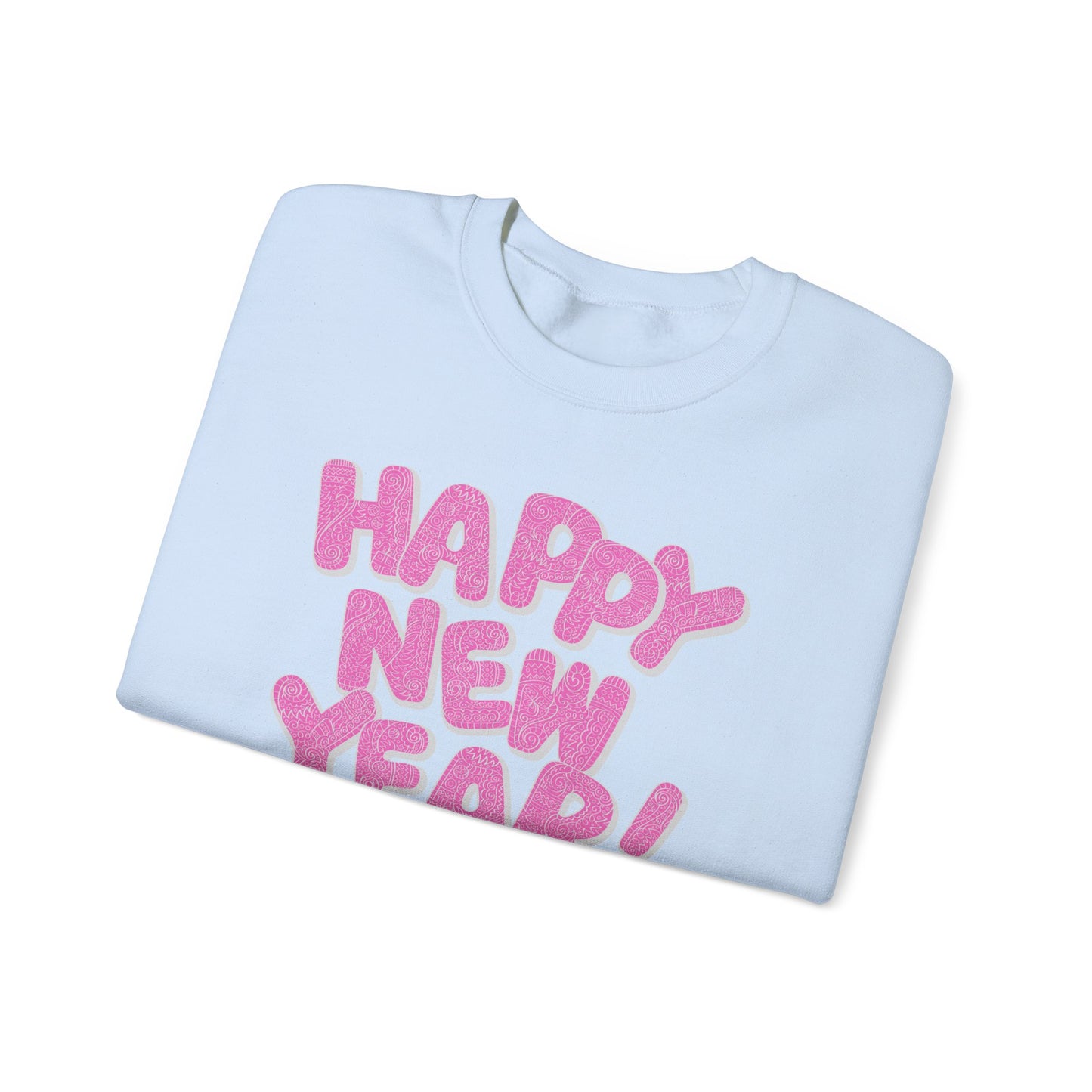 Happy New Year 2025 Pink Unisex Crewneck Sweatshirt