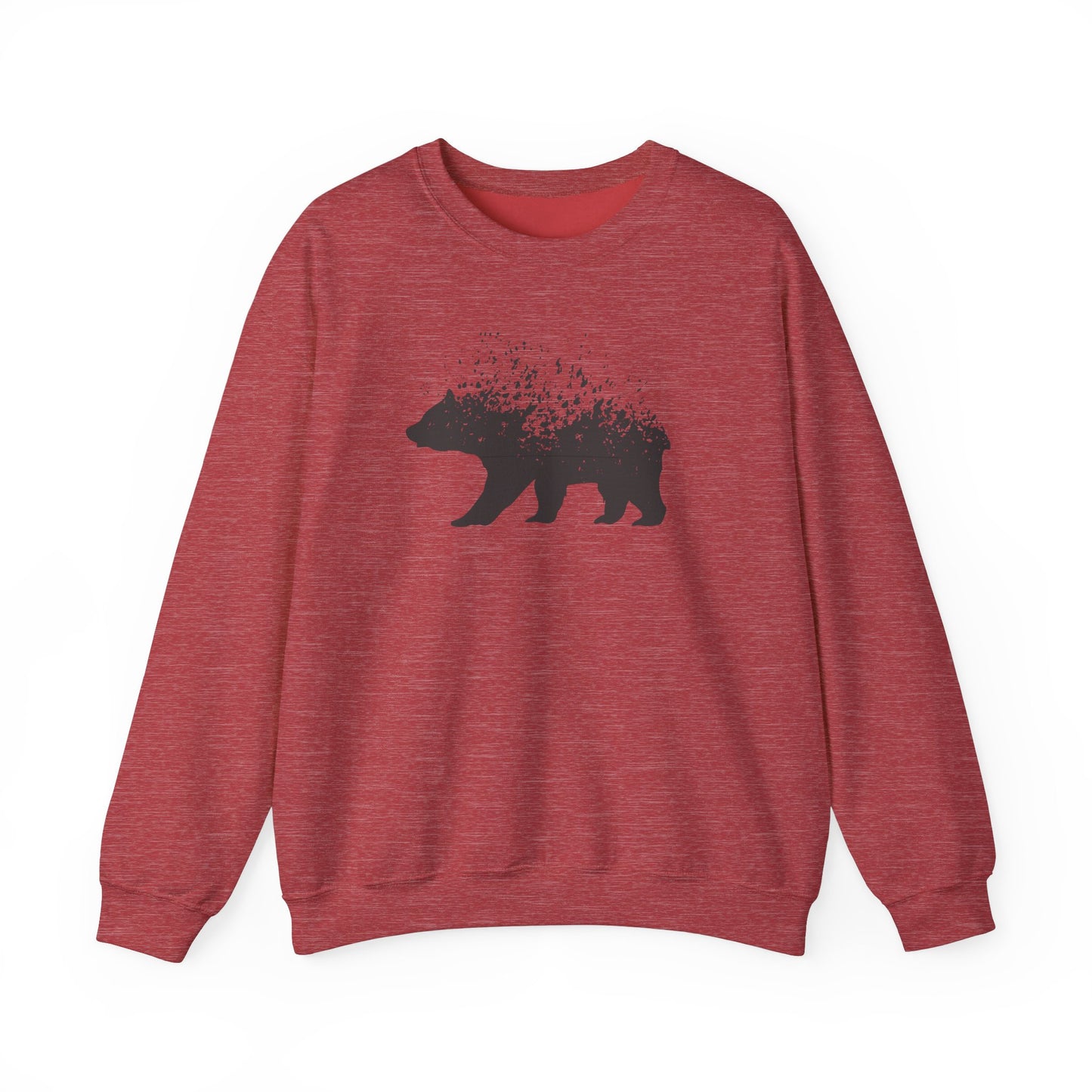 Nature-Inspired Bear Graphic Crewneck Sweatshirt for Adventurers