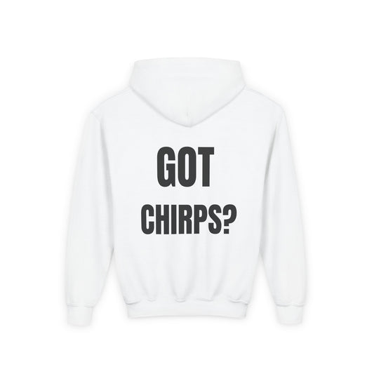 Youth Hockey Hooded Sweatshirt - "Got Chirps?" Fun and Comfy Casual Wear