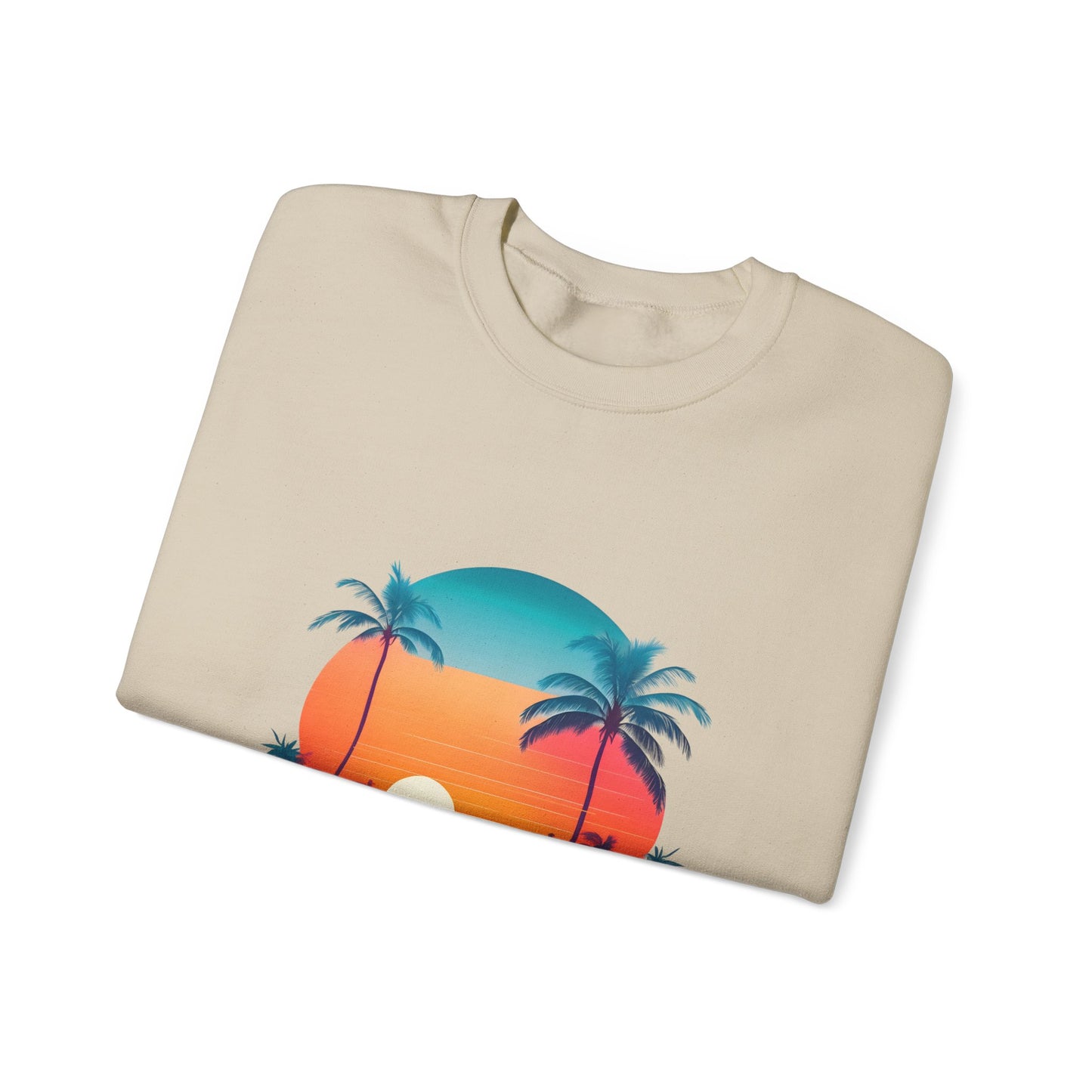 Retro Sunset Car Unisex Crewneck Sweatshirt