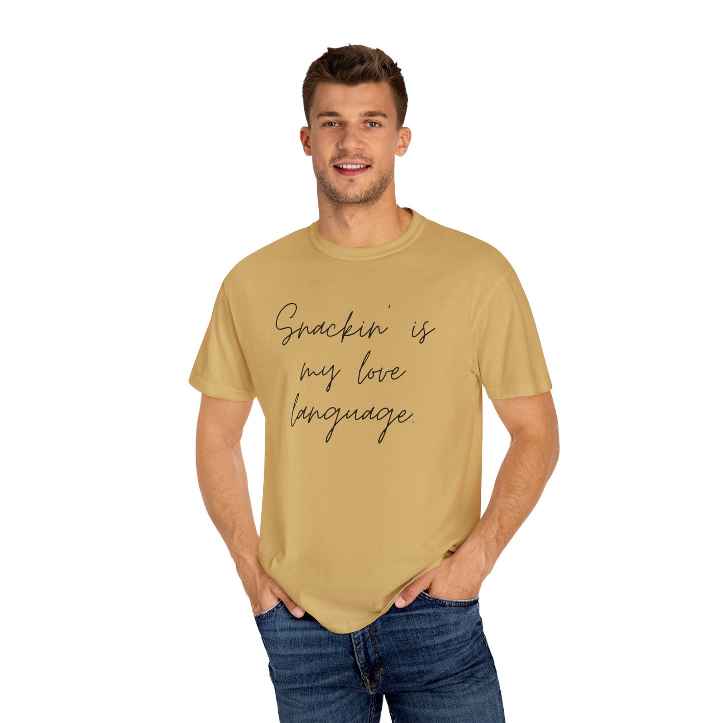 Funny Foodie Unisex T-Shirt - "Snackin' is My Love Language"