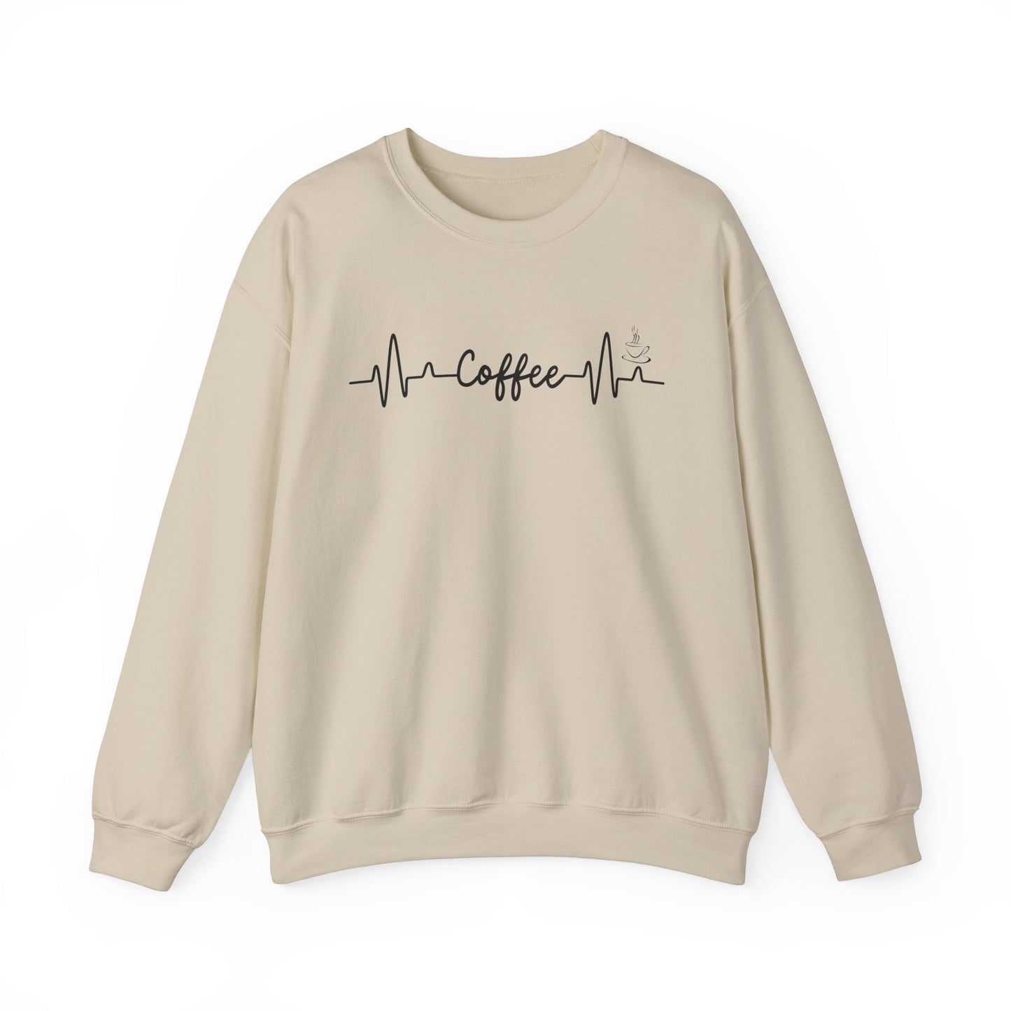 Coffee Heartbeat Unisex Crewneck Sweatshirt