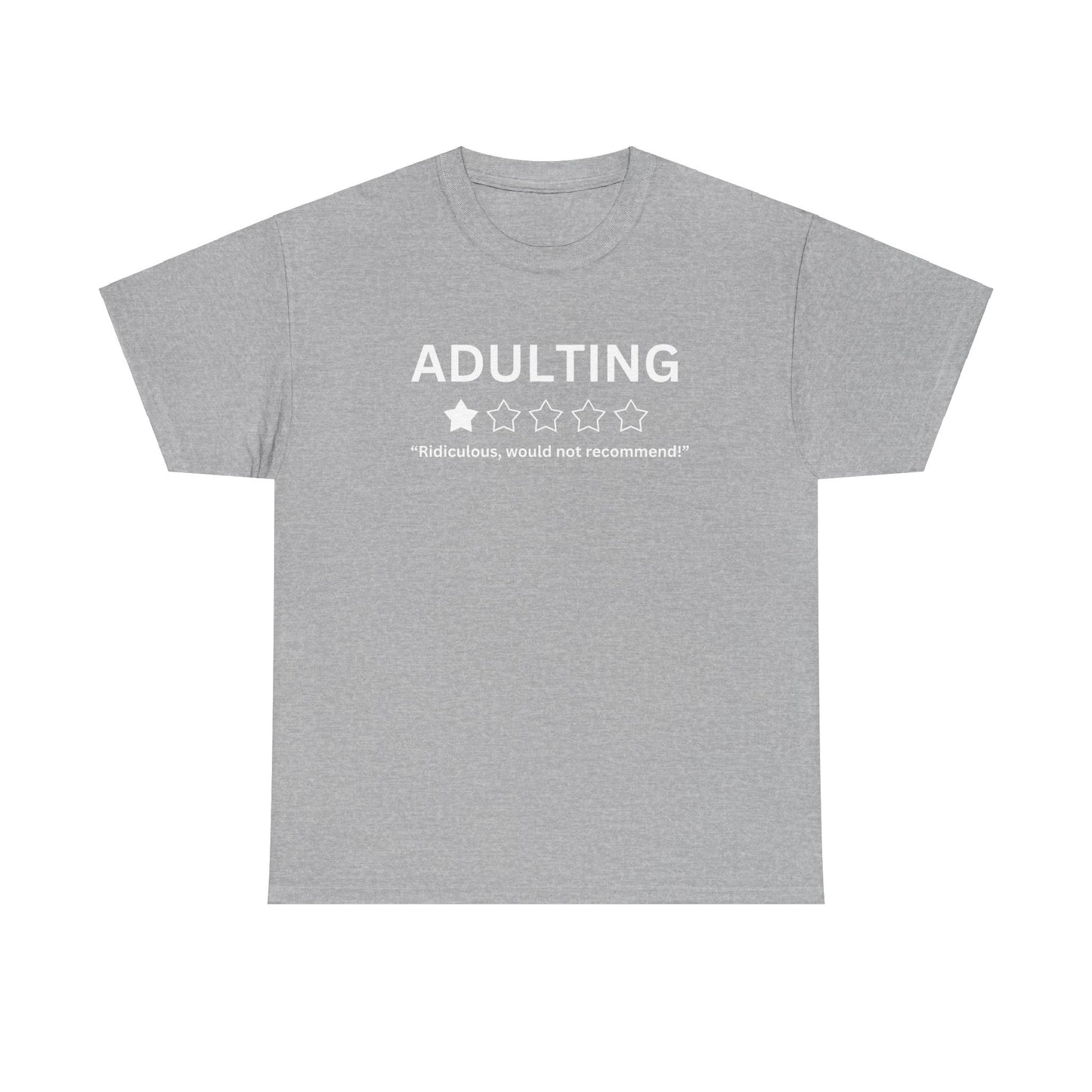 Humorous Adulting Tee, Funny Gift for New Adults, Black Graphic Tee, Casual Wear, Perfect for Birthdays, Graduation