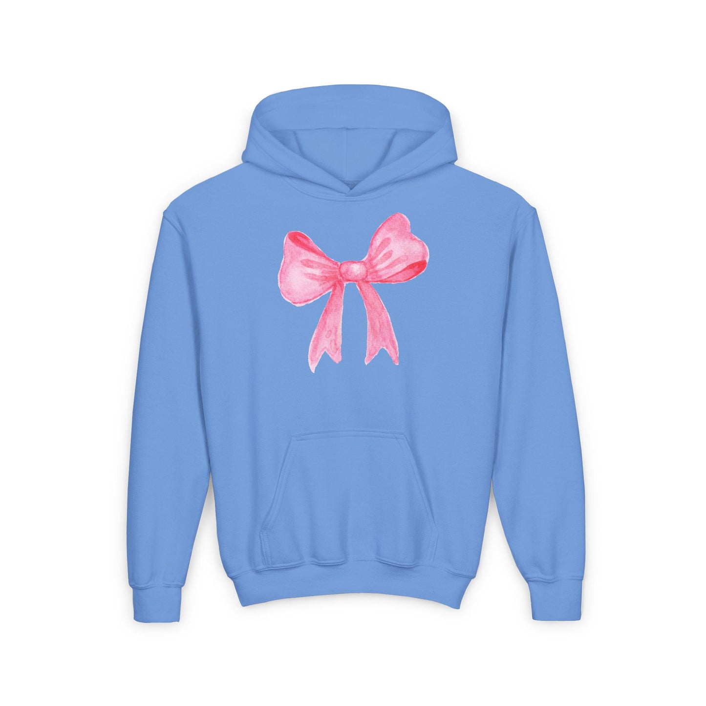 Pink Bow Design - Youth Heavy Blend Hooded Sweatshirt