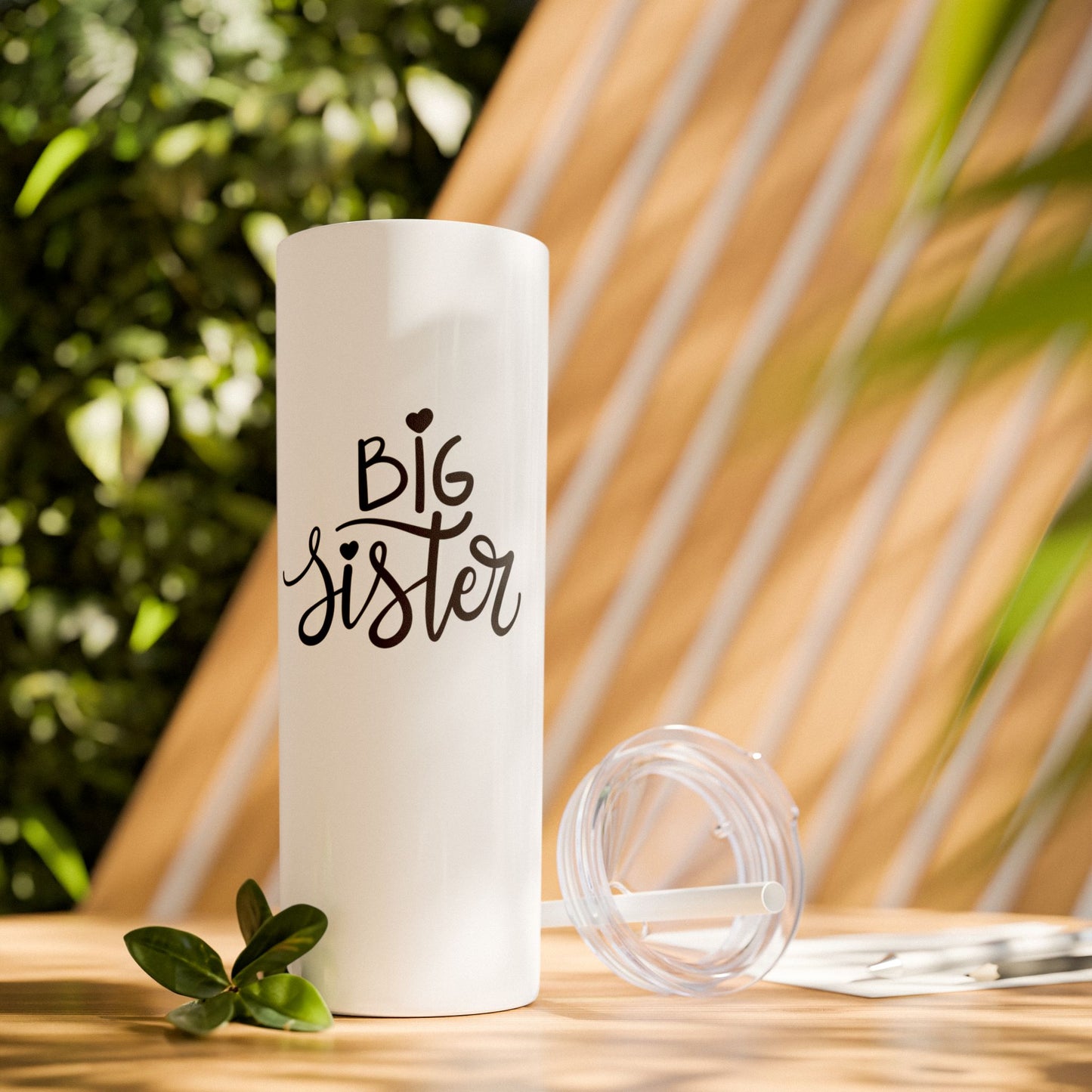 Big Sister Skinny Tumbler with Straw | 20oz Insulated Drinkware | Perfect Gift for Sisters