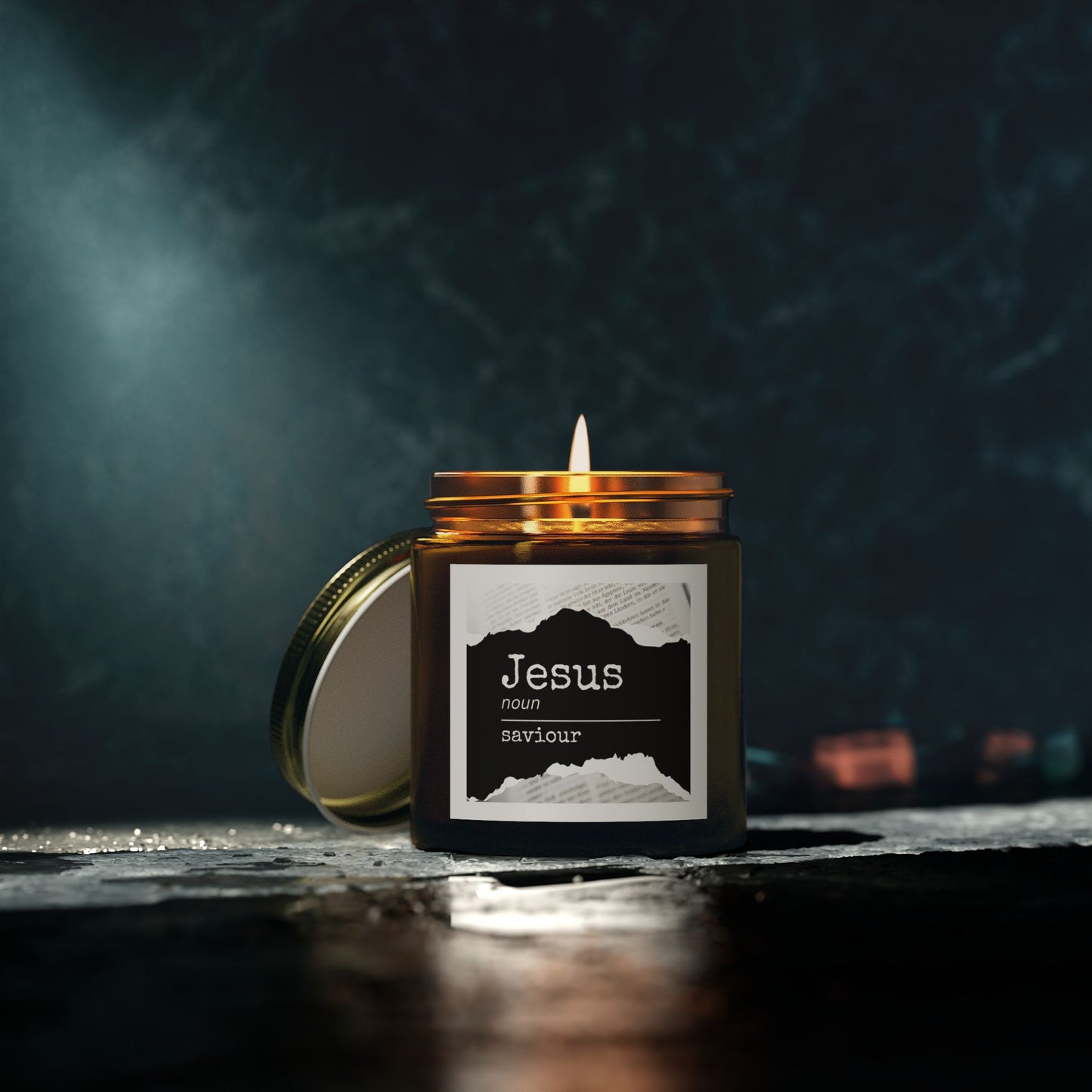 Jesus Scented Candle - Coconut Apricot Wax (4oz, 9oz) for Spiritual Reflection