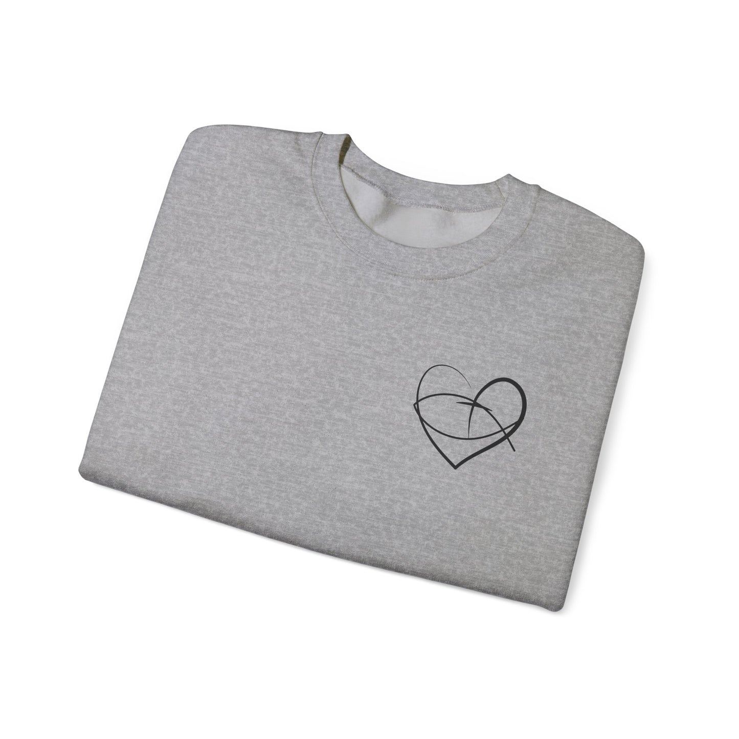 Faithful Heart Unisex Crewneck Sweatshirt - Jesus Design