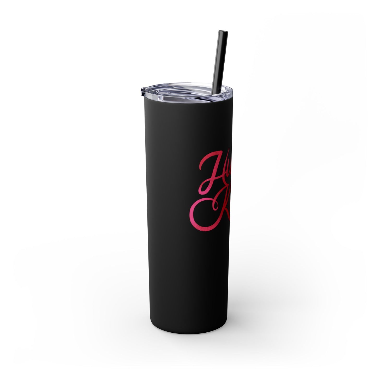 Hugs & Kisses Skinny Tumbler with Straw - 20oz Love Drinkware