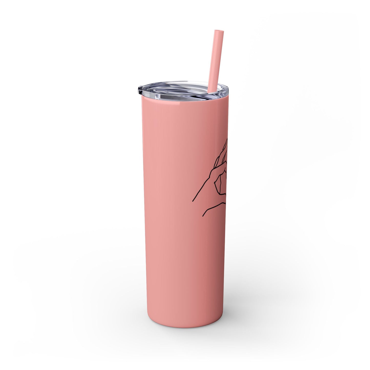 Love Hands Skinny Tumbler with Straw - 20oz | Cute & Stylish Drinkware