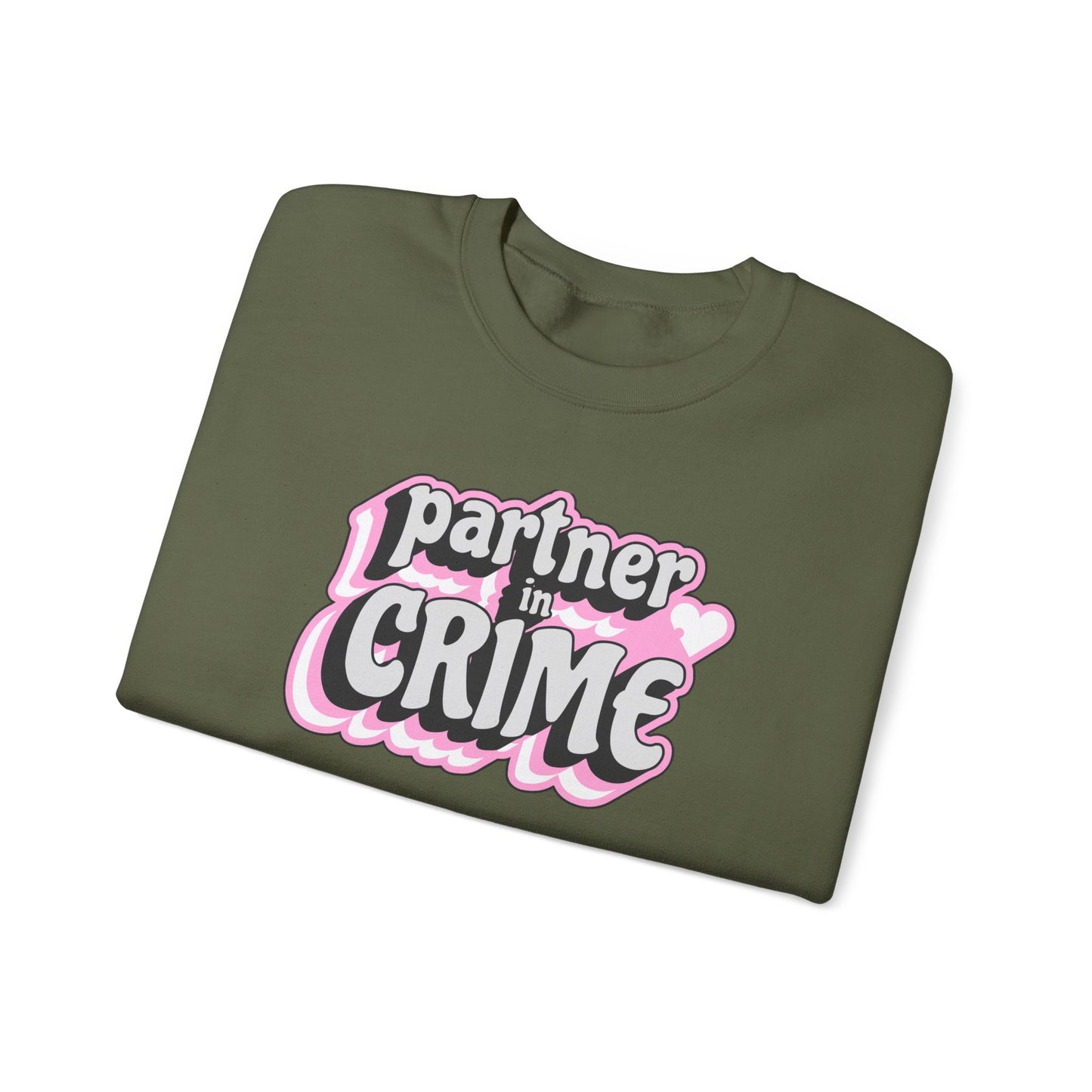 Partner in Crime Unisex Heavy Blend Crewneck Sweatshirt - Cozy Couples Apparel