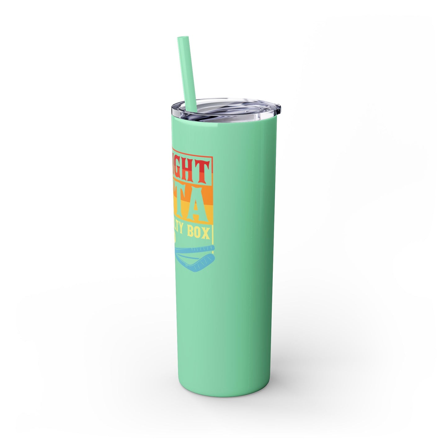 Straight Outta The Penalty Box 20oz Skinny Tumbler with Straw - Fun & Functional Drinkware